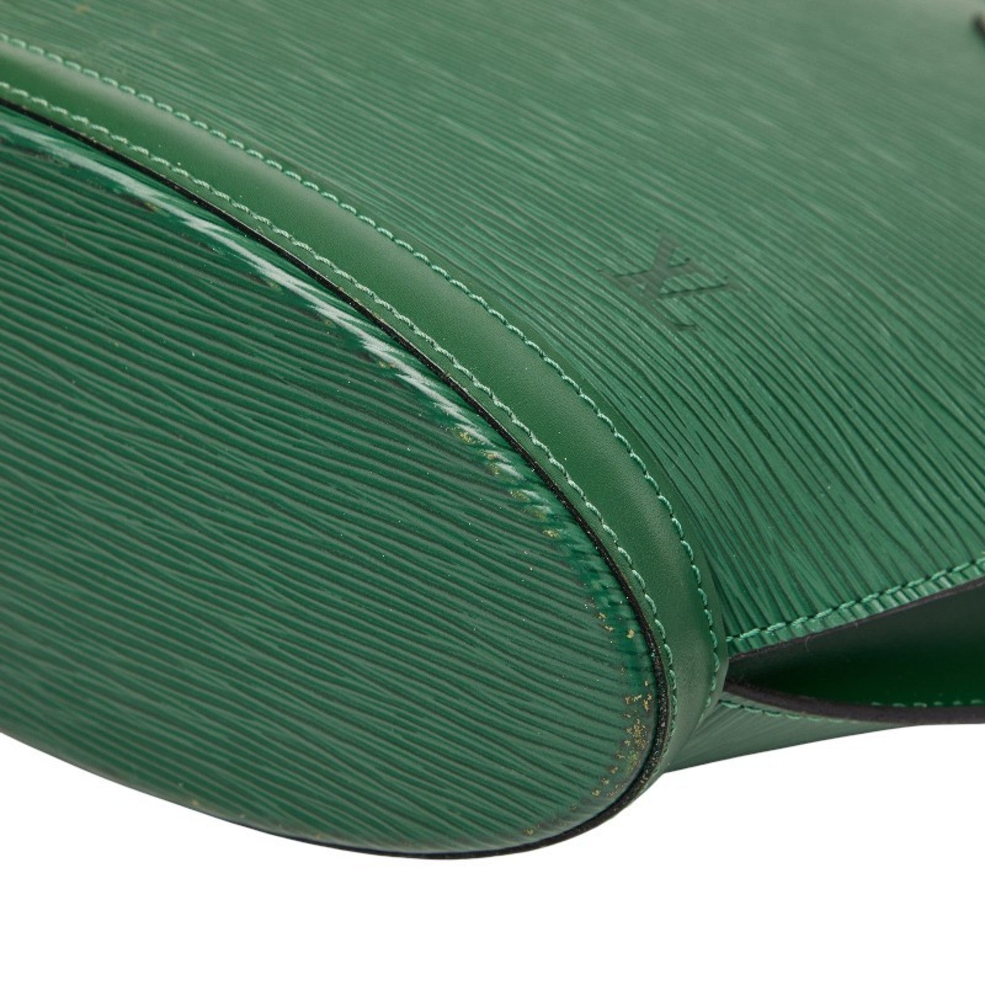 Louis Vuitton Borneo Green Leather Handbag (Pre-Owned)