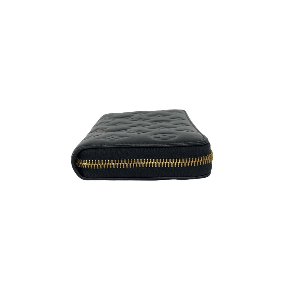 Louis Vuitton Black Leather Long Wallet (Bi-Fold) (Pre-Owned)
