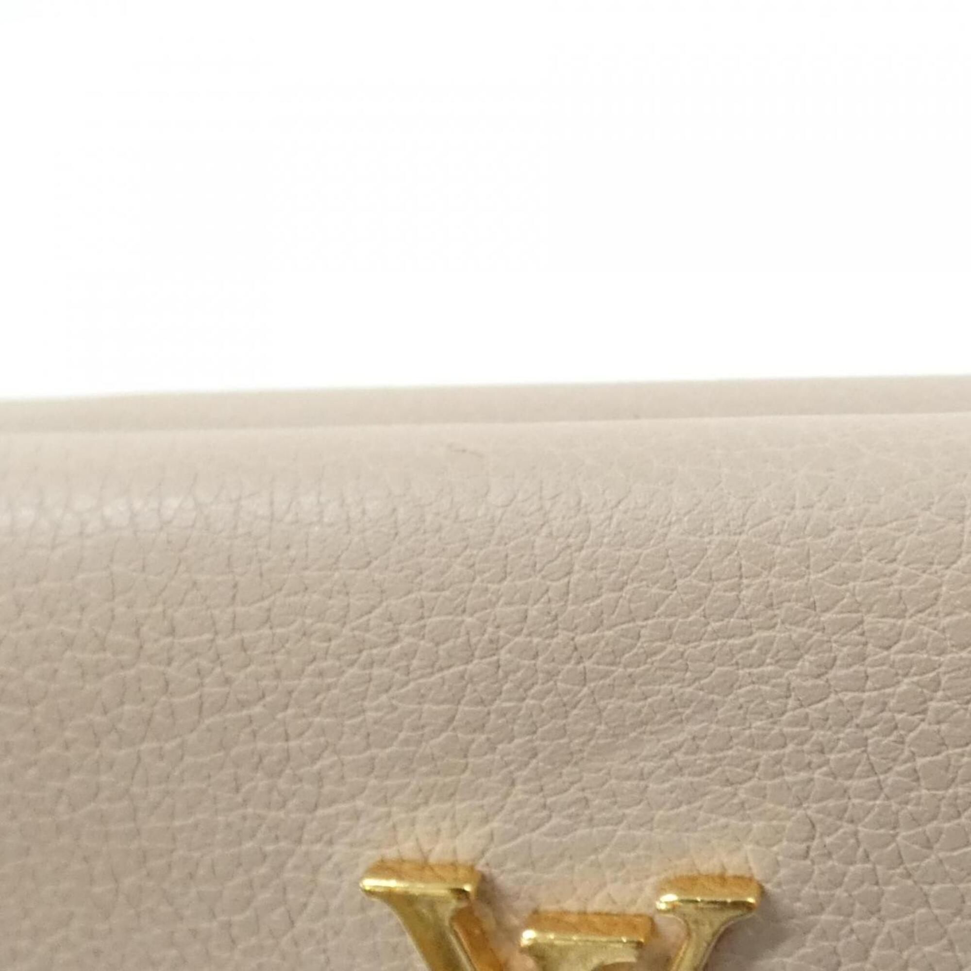 Louis Vuitton Grayish Leather Wallet (Tri-Fold) (Pre-Owned)