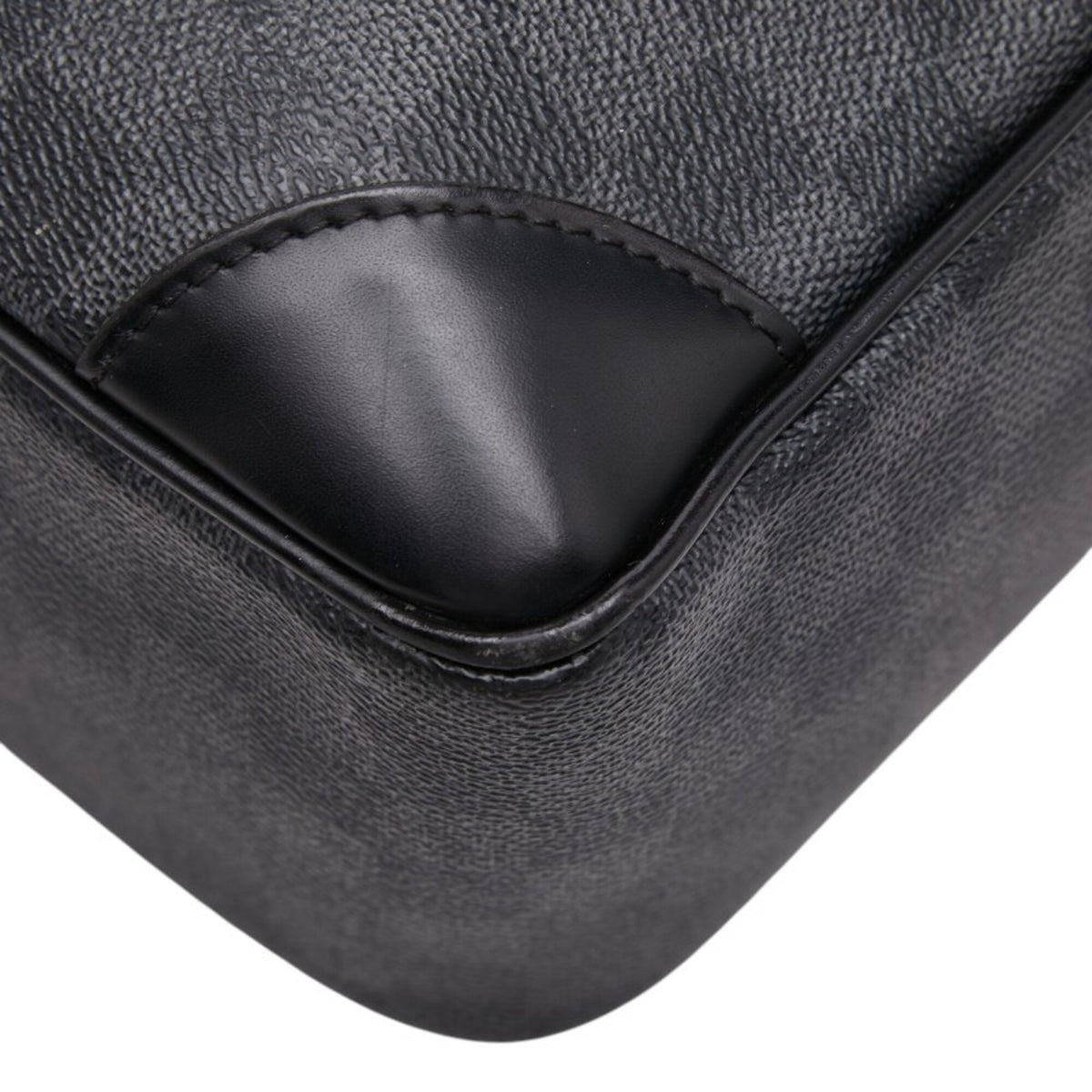 Louis Vuitton Black Gray Pvc Leather Briefcase (Pre-Owned)