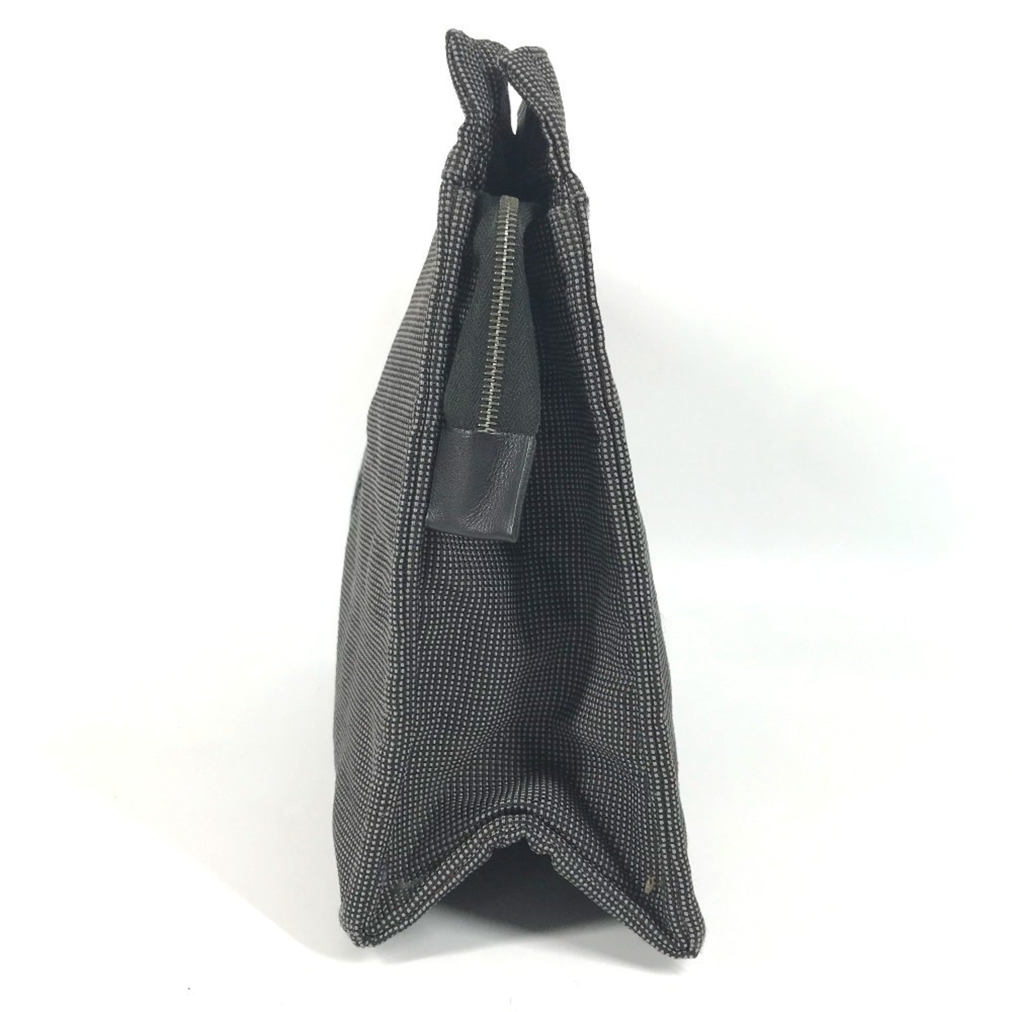 Hermes Her Line Gray Cotton Clutch Bag (Pre-Owned)