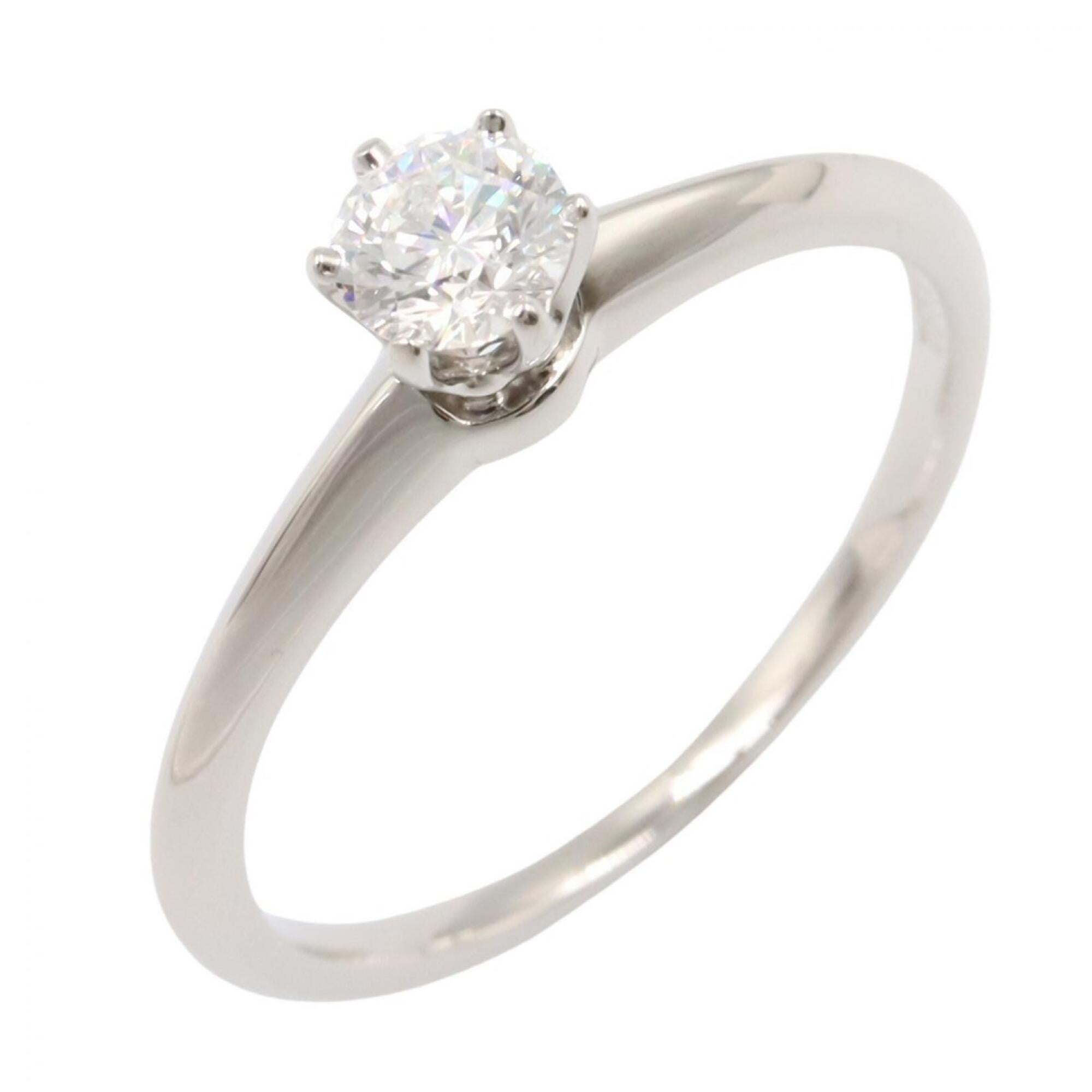 Tiffany Silver Clear Platinum 950 Band Ring (Pre-Owned)