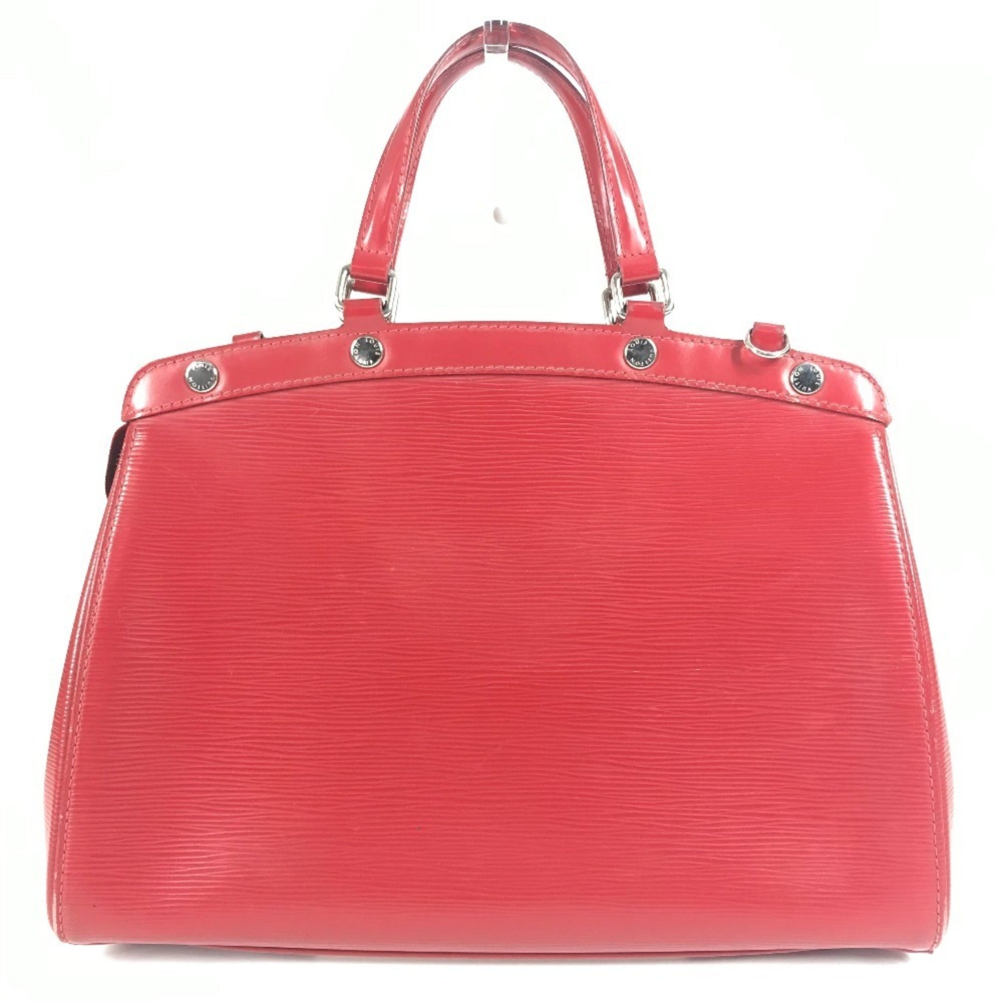 Louis Vuitton Carmine Red Color Epi Leather Handbag Shoulder Bag Tote Bag (Pre-Owned)