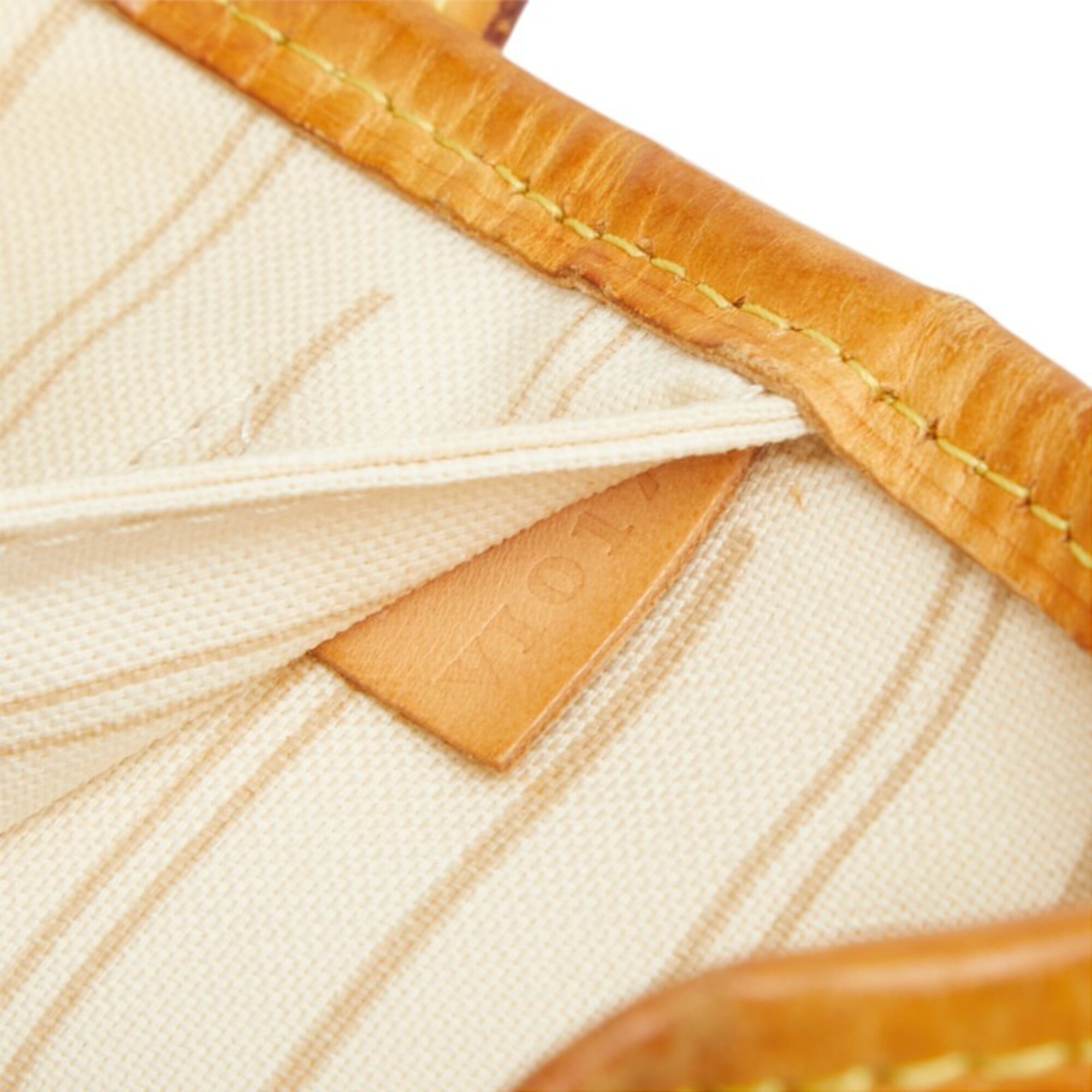 Louis Vuitton Damier Azur White Leather Pvc Handbag Tote Bag (Pre-Owned)