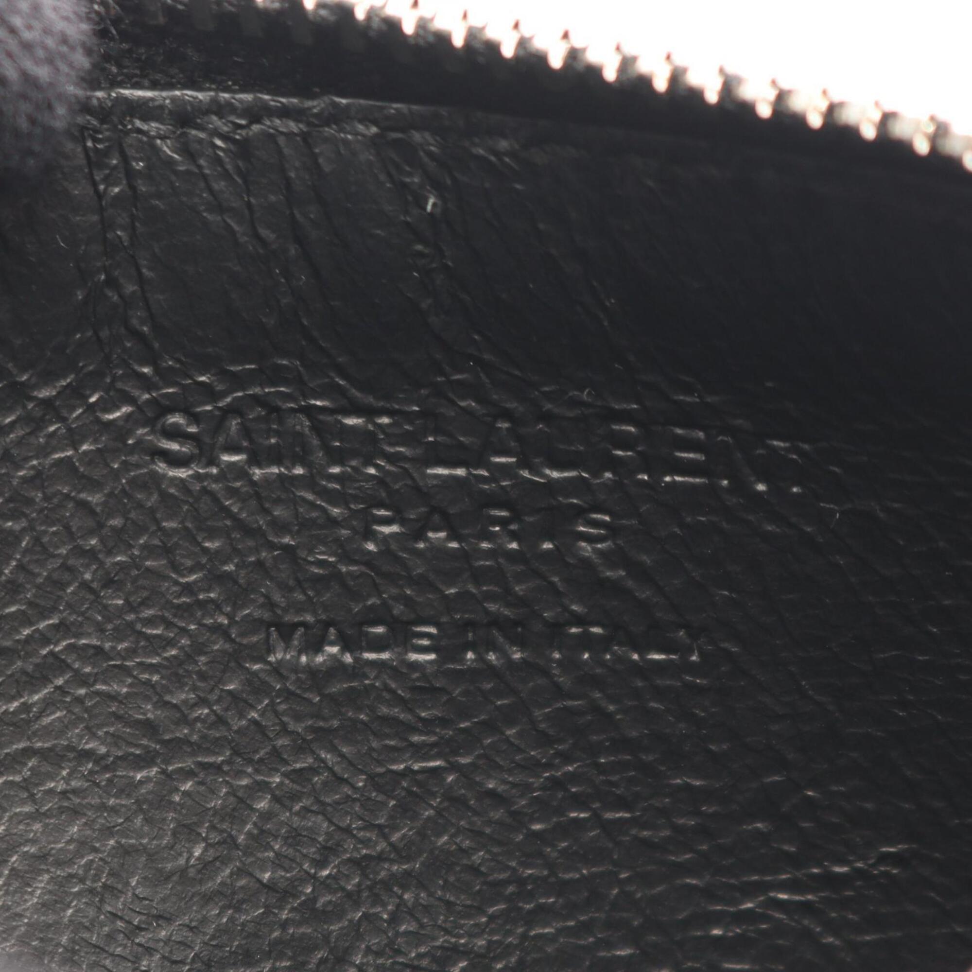 Saint Laurent Black Leather Coin Purse/Coin Case (Pre-Owned)