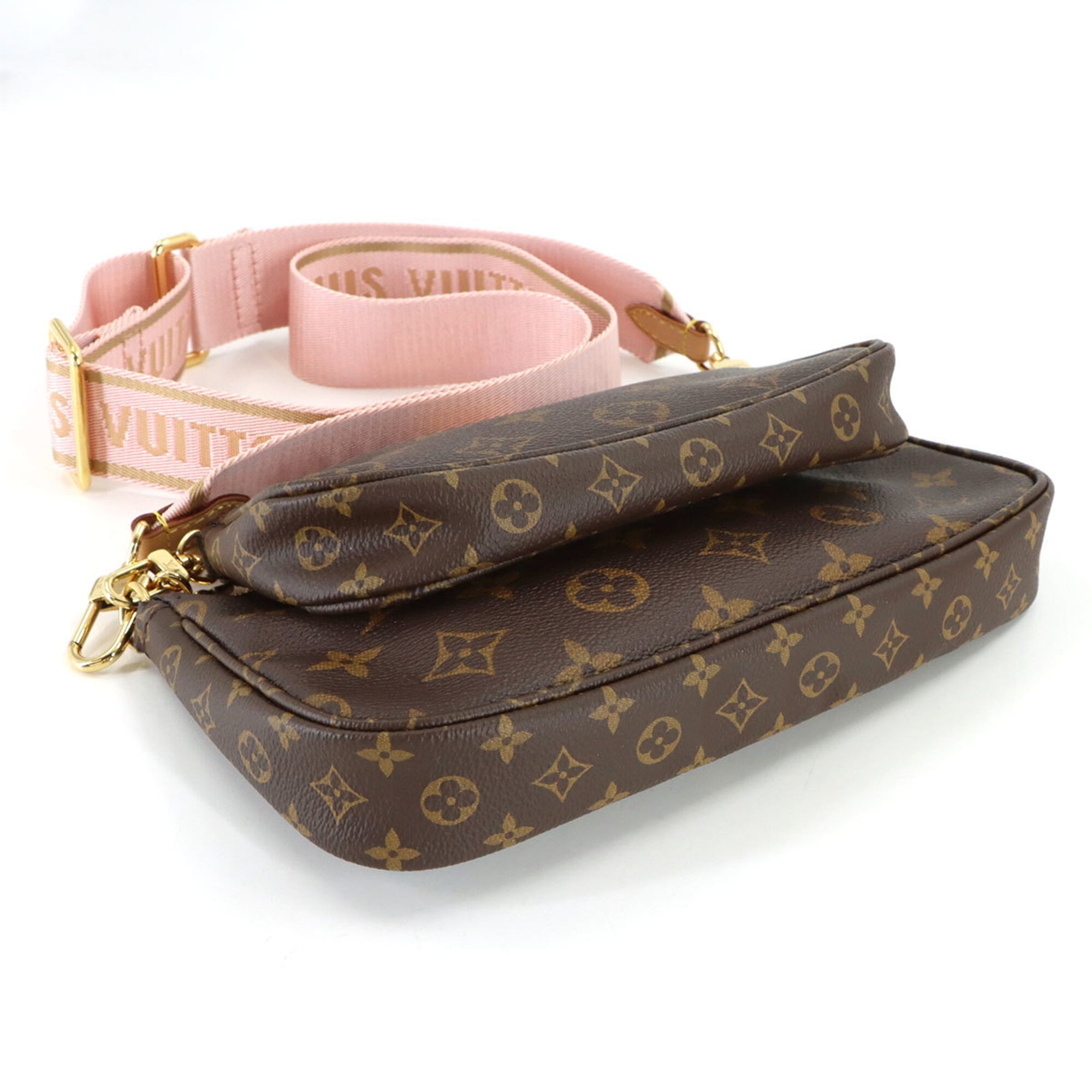 Louis Vuitton Monogram Rose Clair Monogram Handbag Pochette Pouch Shoulder Bag (Pre-Owned)