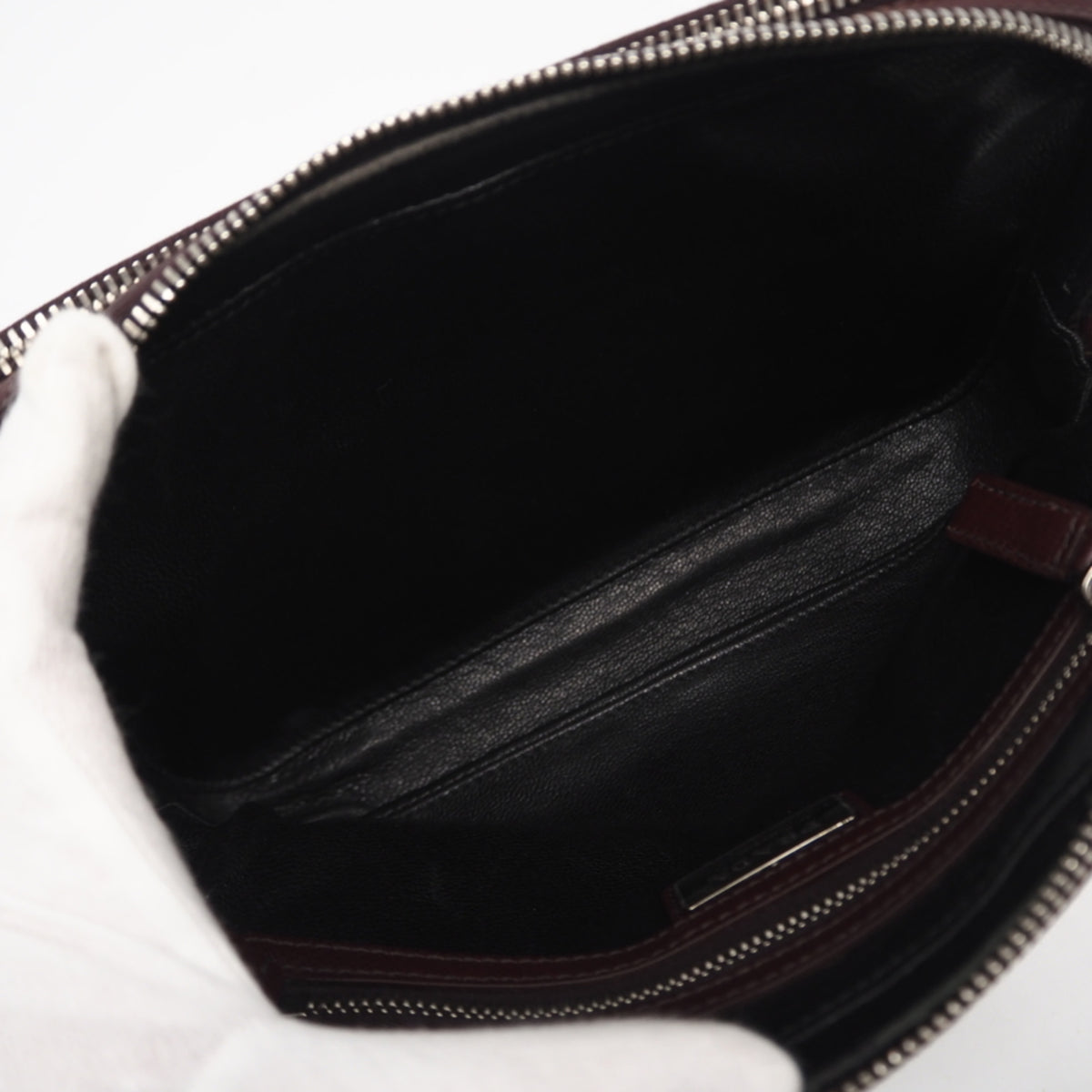 Prada Brown Leather Clutch Bag (Pre-Owned)