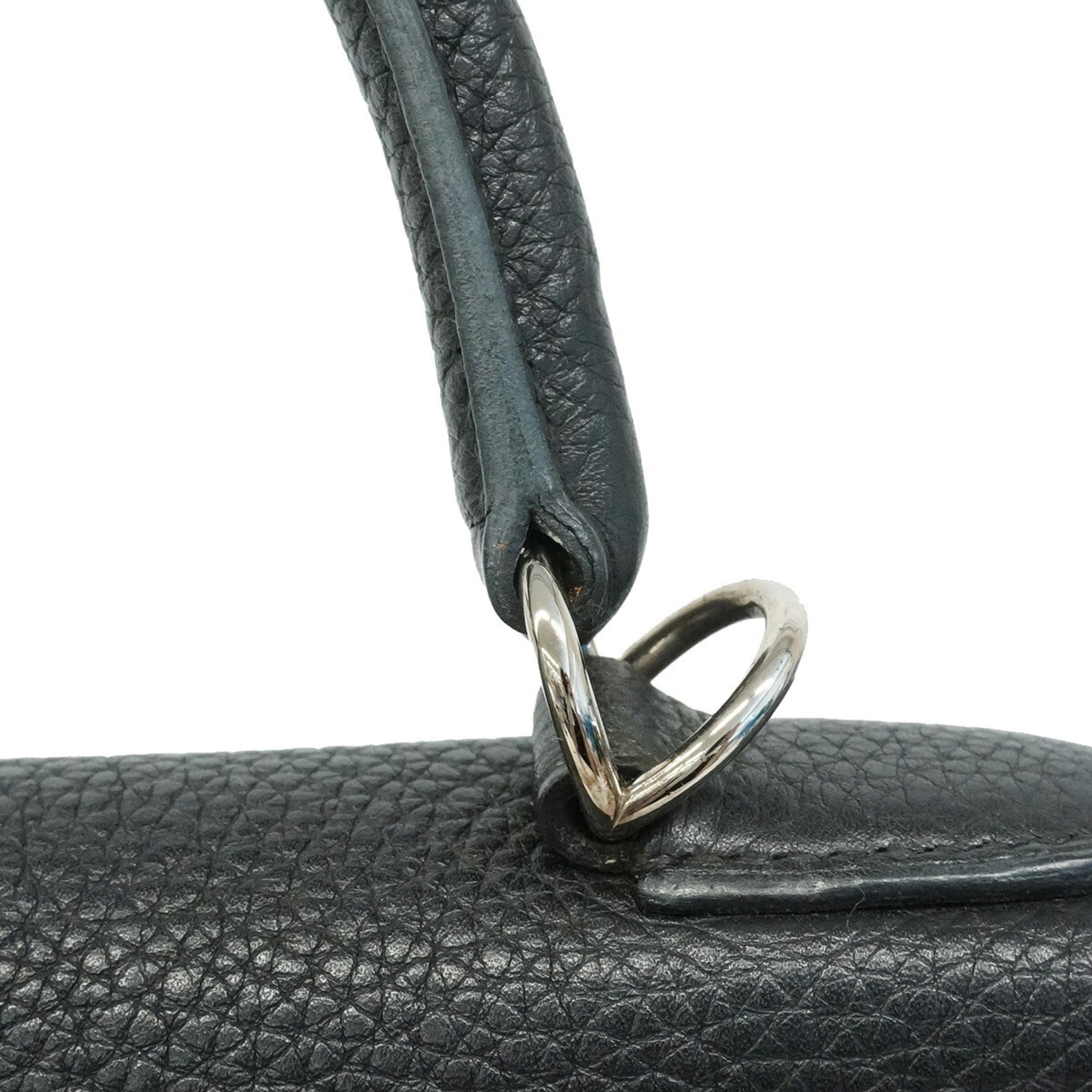 Hermes Black Togo Leather Handbag (Pre-Owned)