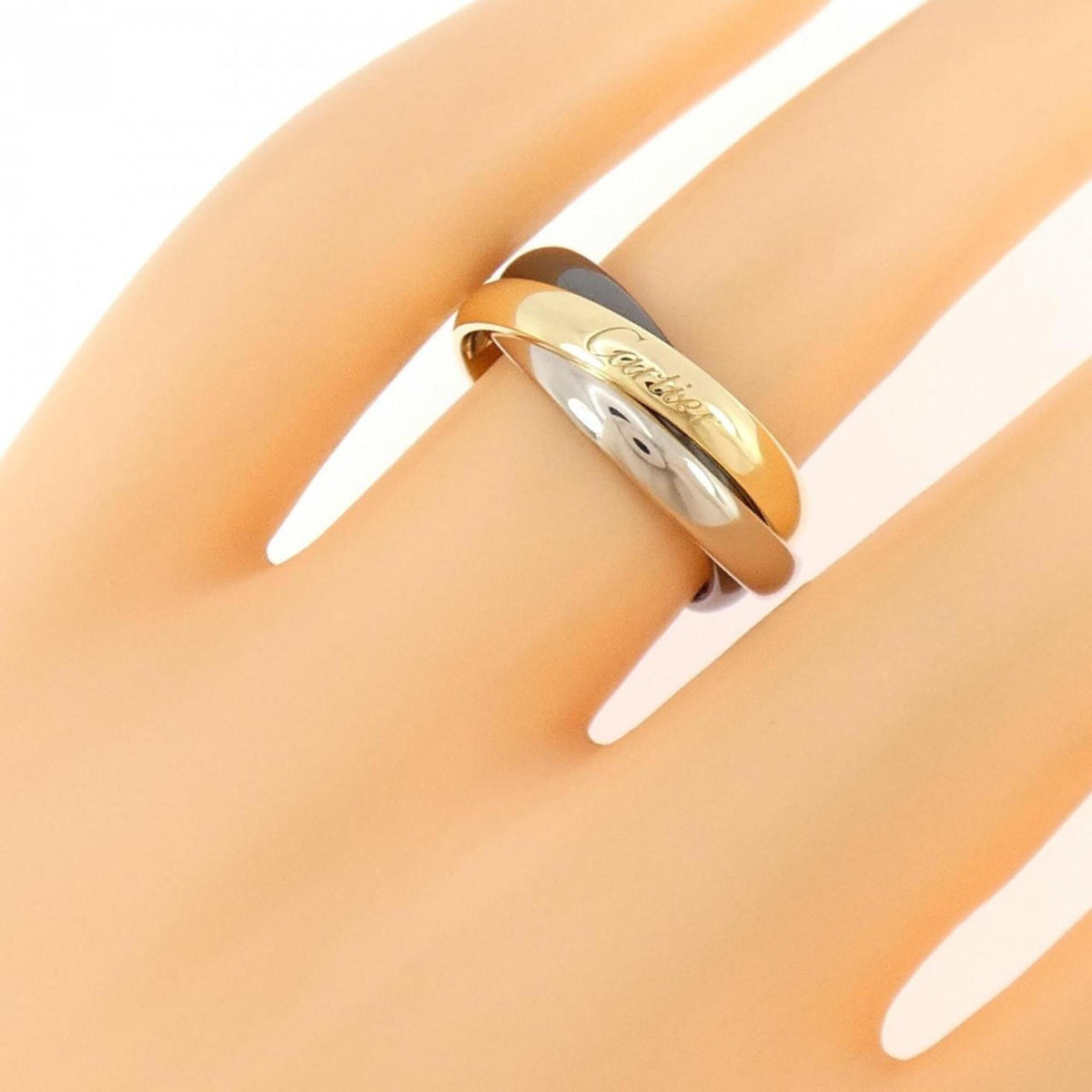 Cartier White Gold Yellow Gold Yellow Gold (18K) White Gold (18K) Ceramic Band Ring (Pre-Owned)