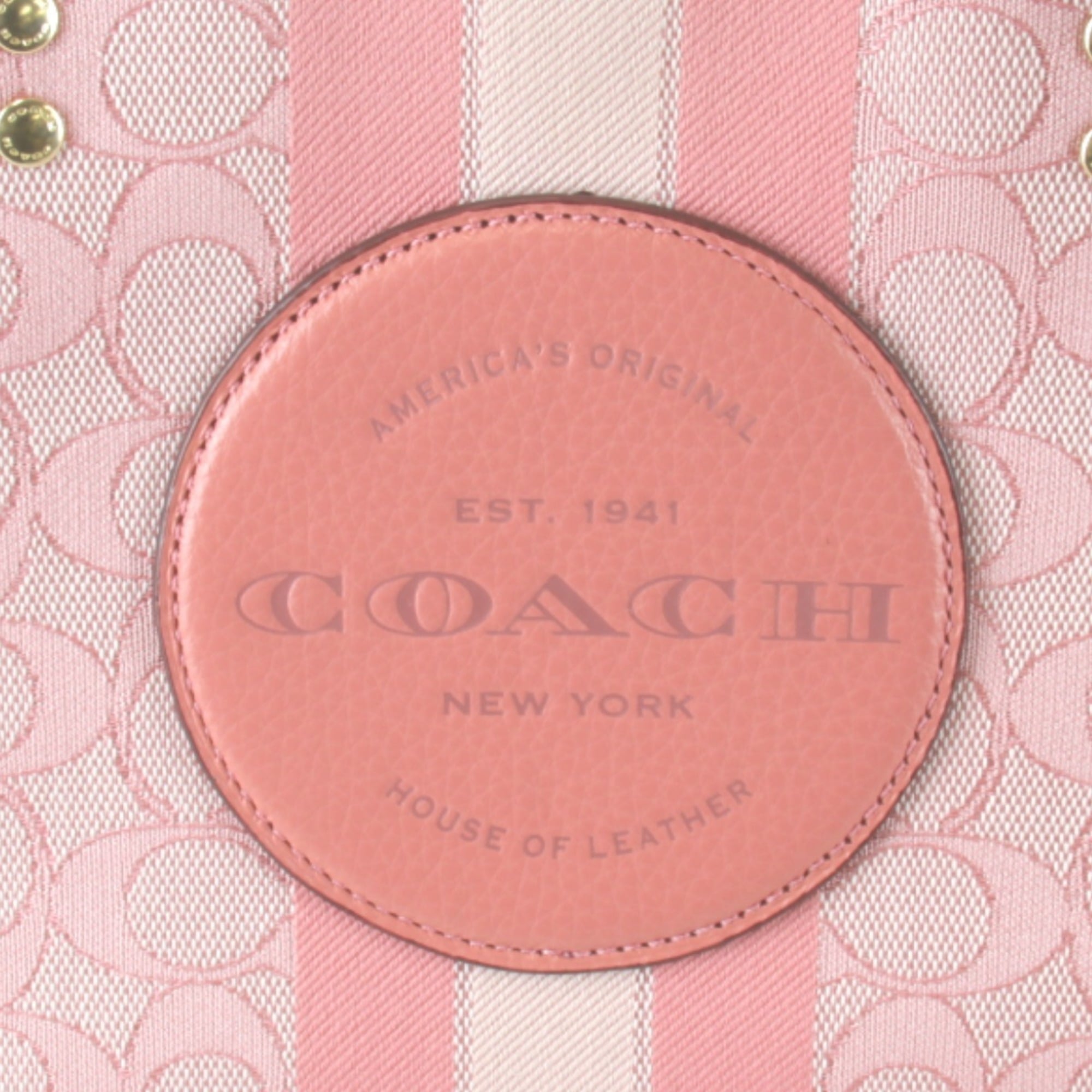 Coach Pink Canvas Leather Shoulder Bag (Pre-Owned)
