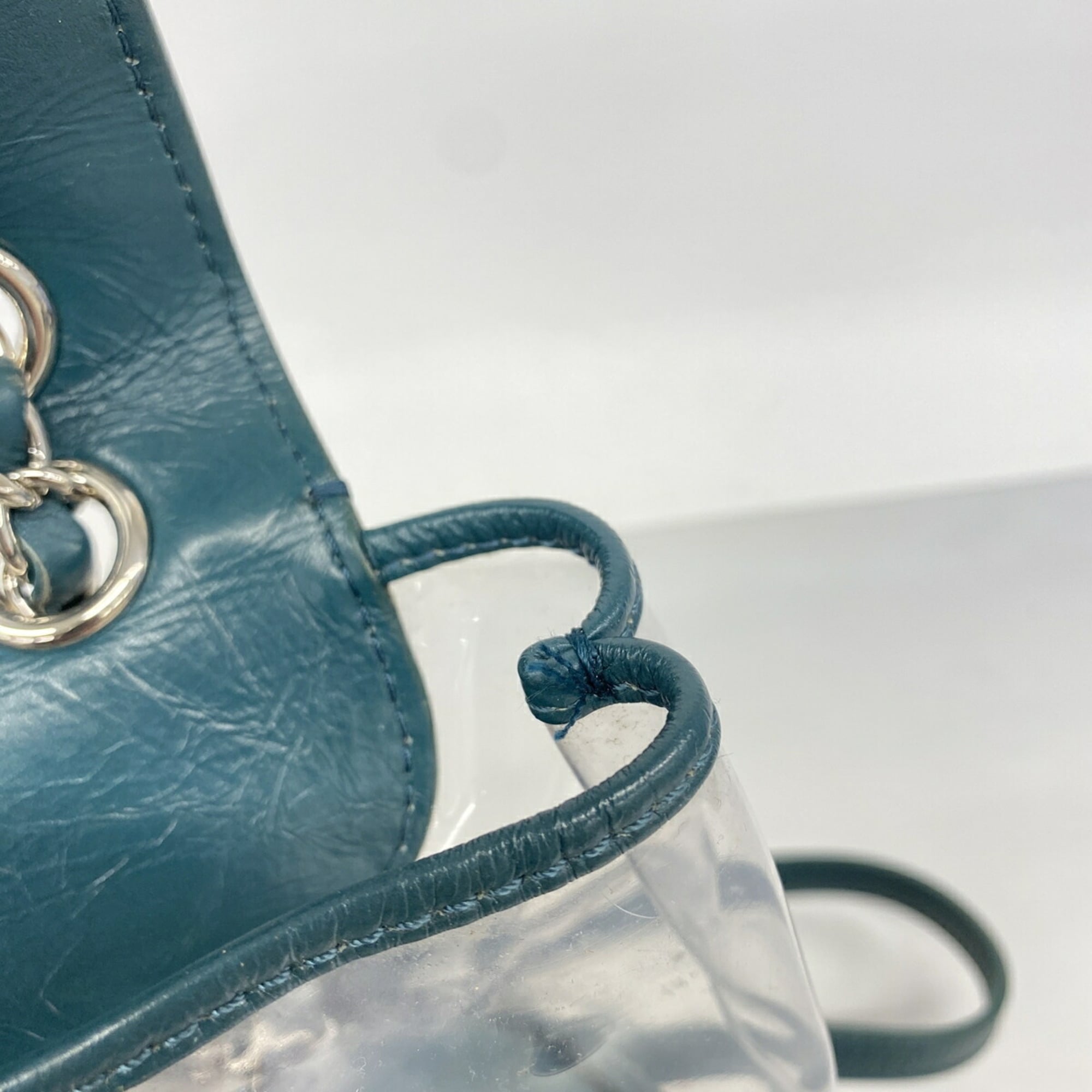 Chanel Green Leather Vinyl Backpack (Pre-Owned)