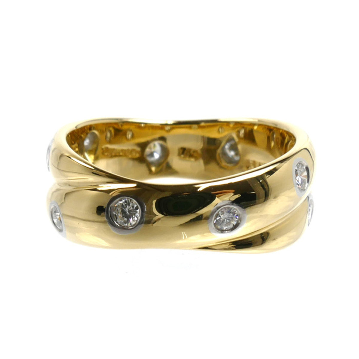Tiffany Yellow Gold (18K) Platinum 900 Band Ring (Pre-Owned)