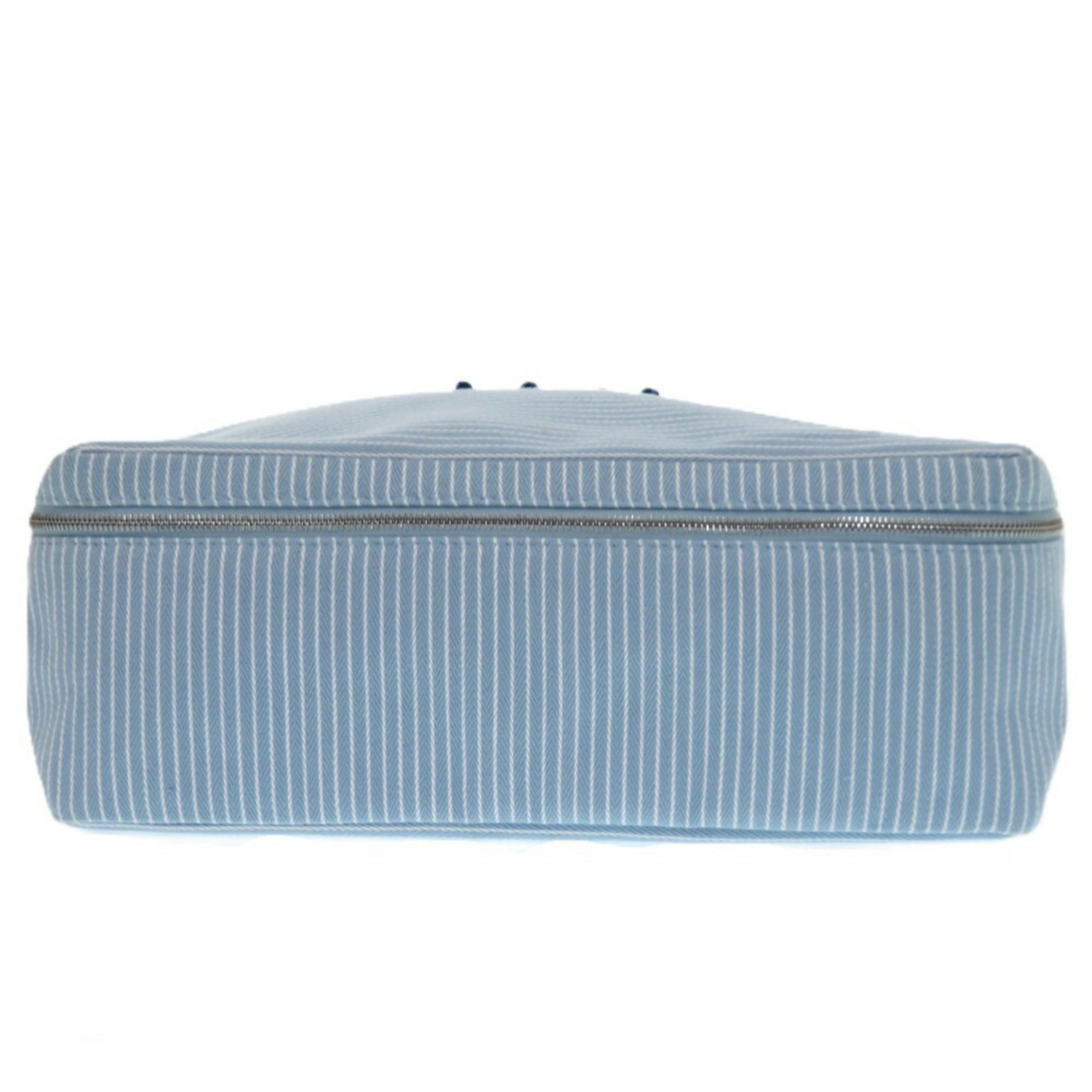 Hermes Blue White Cotton Pouch (Pre-Owned)