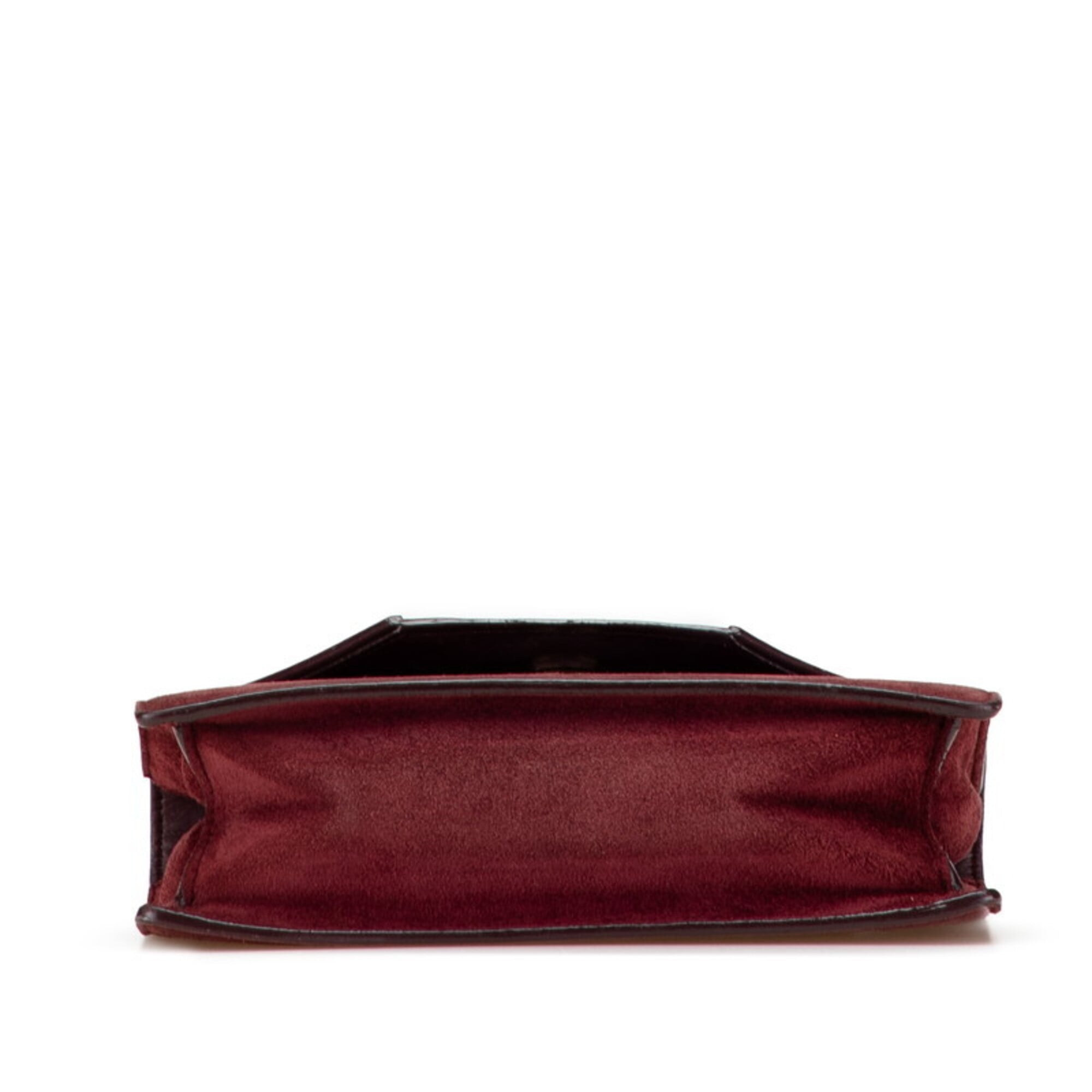 Saint Laurent Bordeaux Red Color Wine Suede Leather Shoulder Bag (Pre-Owned)