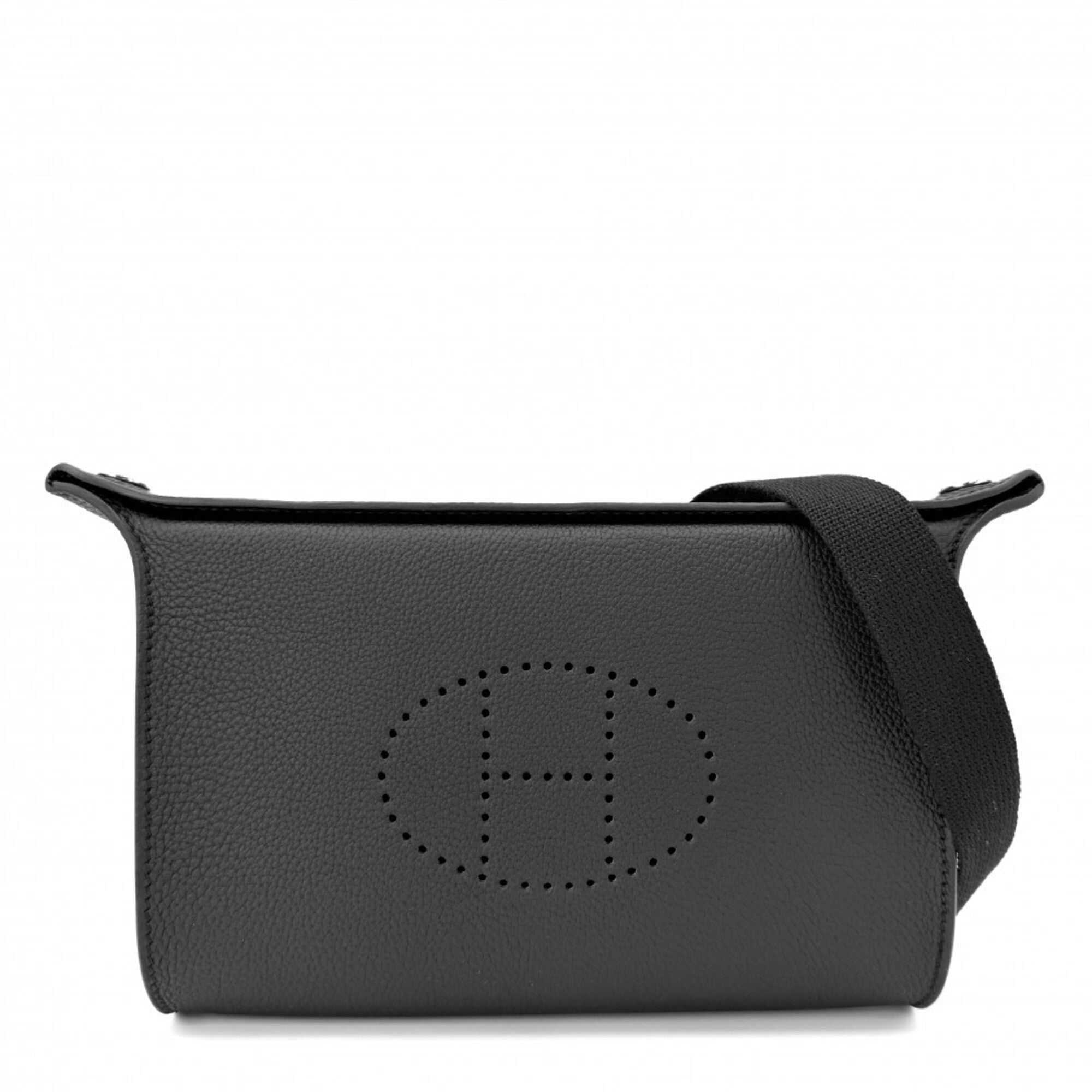 Hermes Black Leather Shoulder Bag Sling Bag (Pre-Owned)