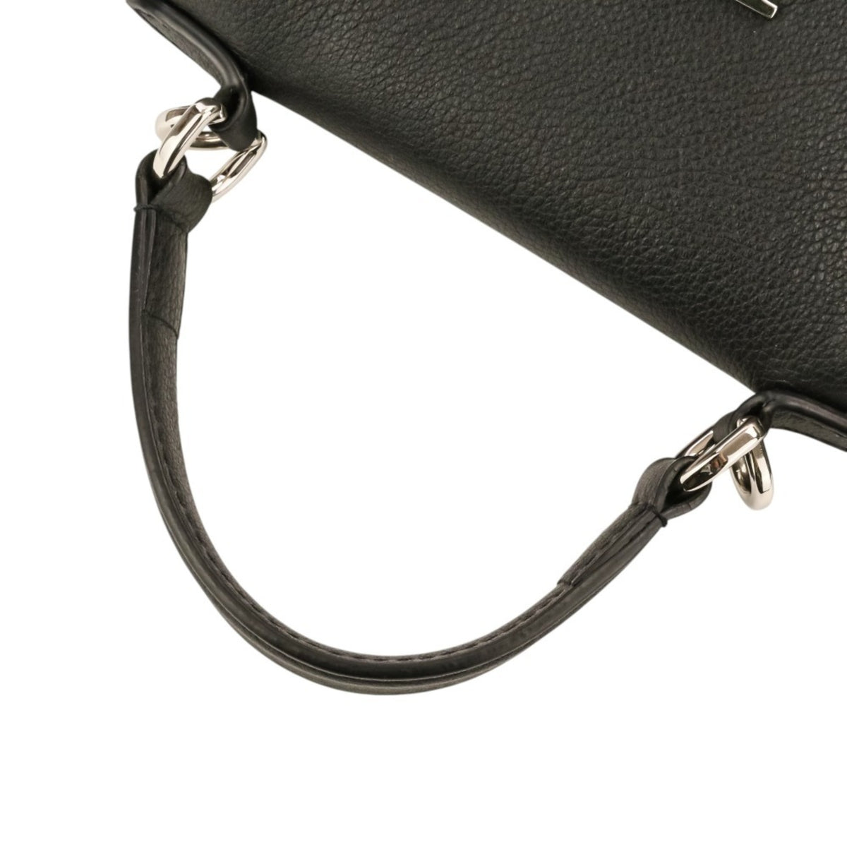 Louis Vuitton Black Leather Handbag Shoulder Bag (Pre-Owned)