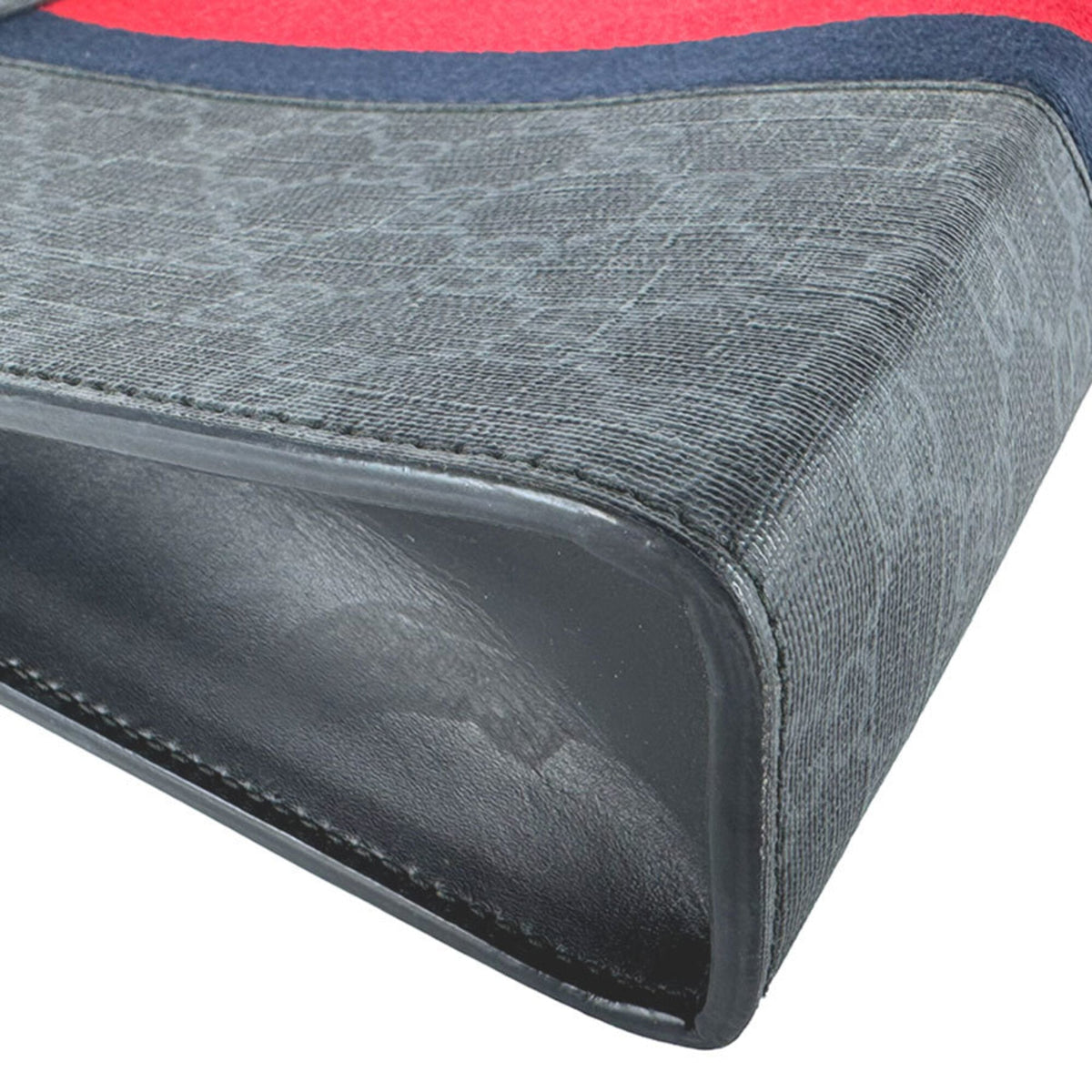 Gucci Navy Gg Supreme Clutch Bag (Pre-Owned)