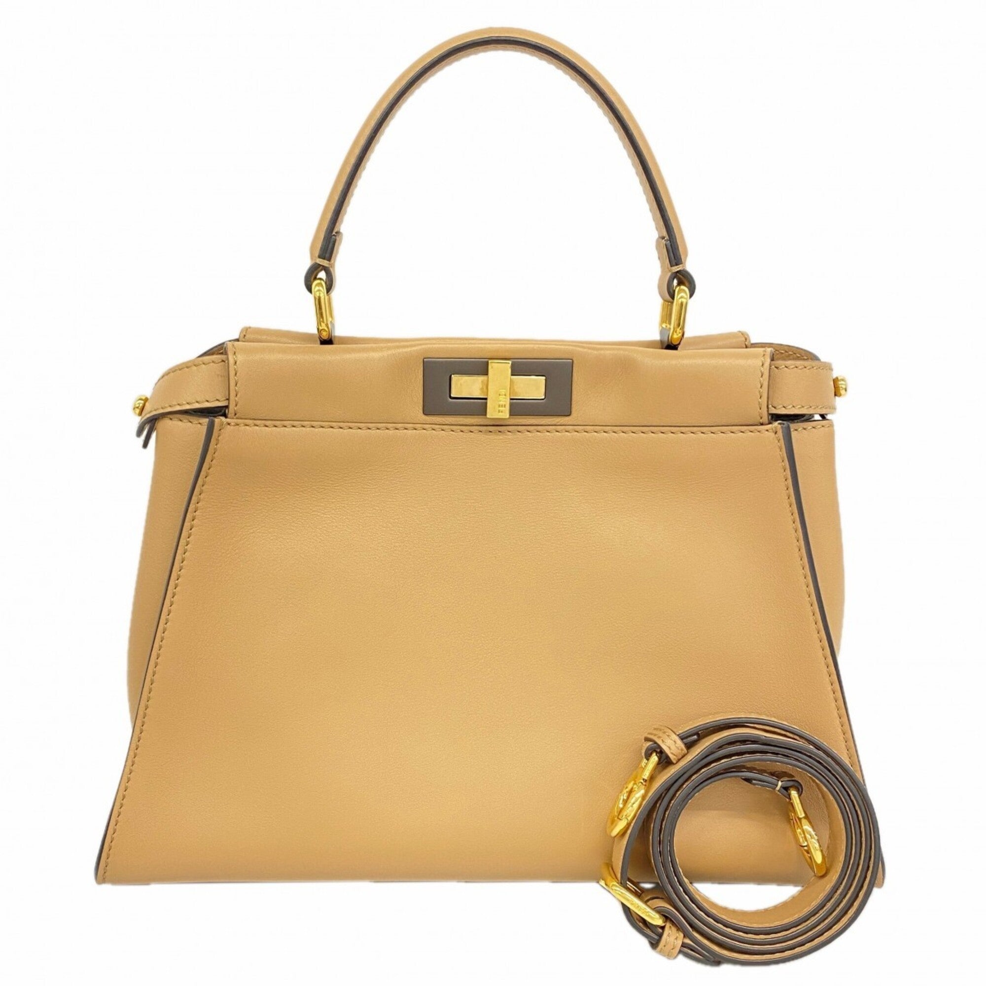 Fendi Beige Leather Handbag (Pre-Owned)