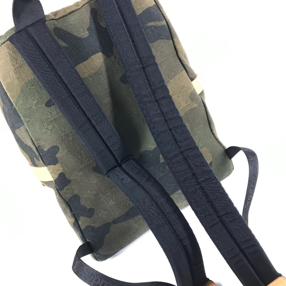 Louis Vuitton Camouflage Green Canvas Backpack (Pre-Owned)