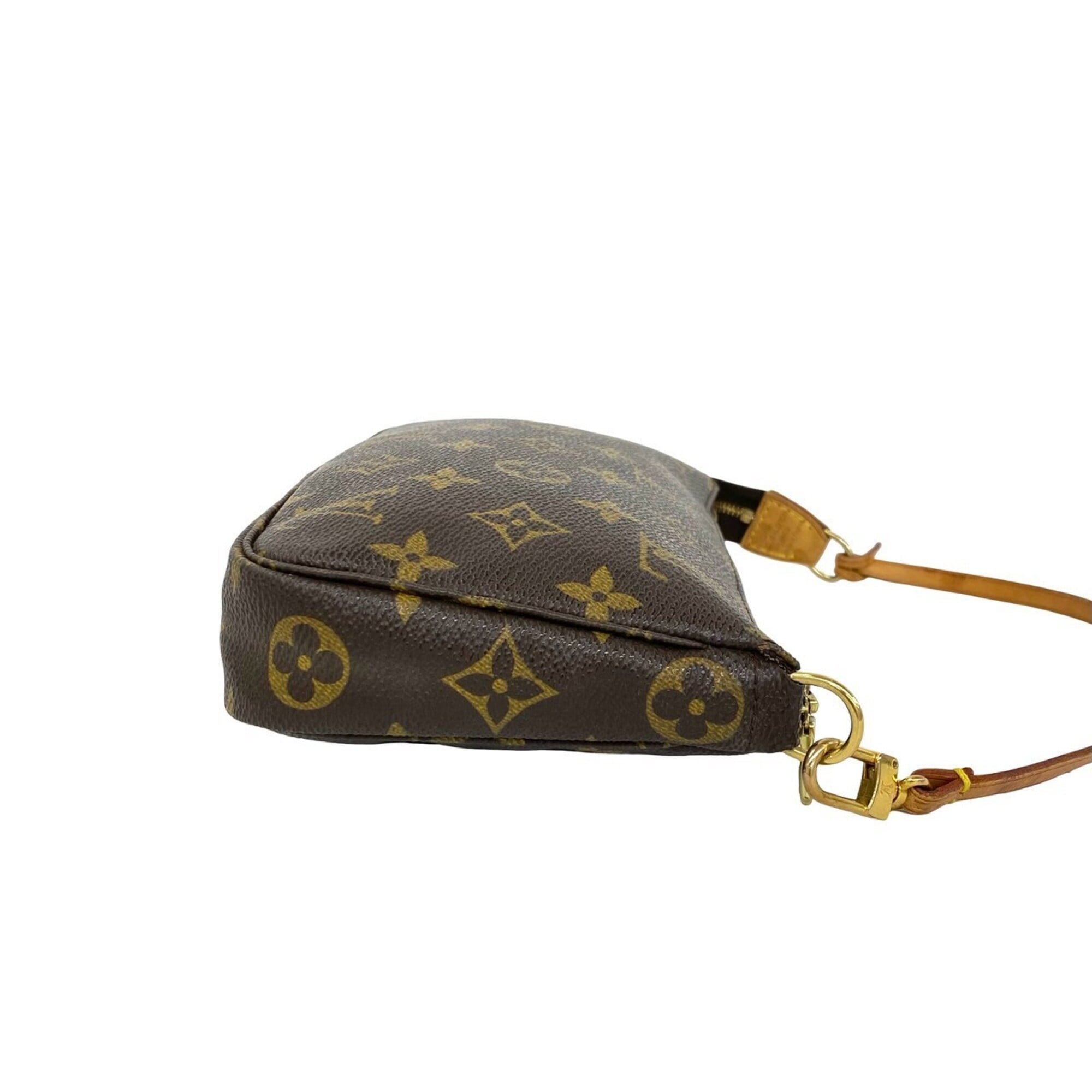 Louis Vuitton Brown Leather Pvc Handbag Pochette (Pre-Owned)