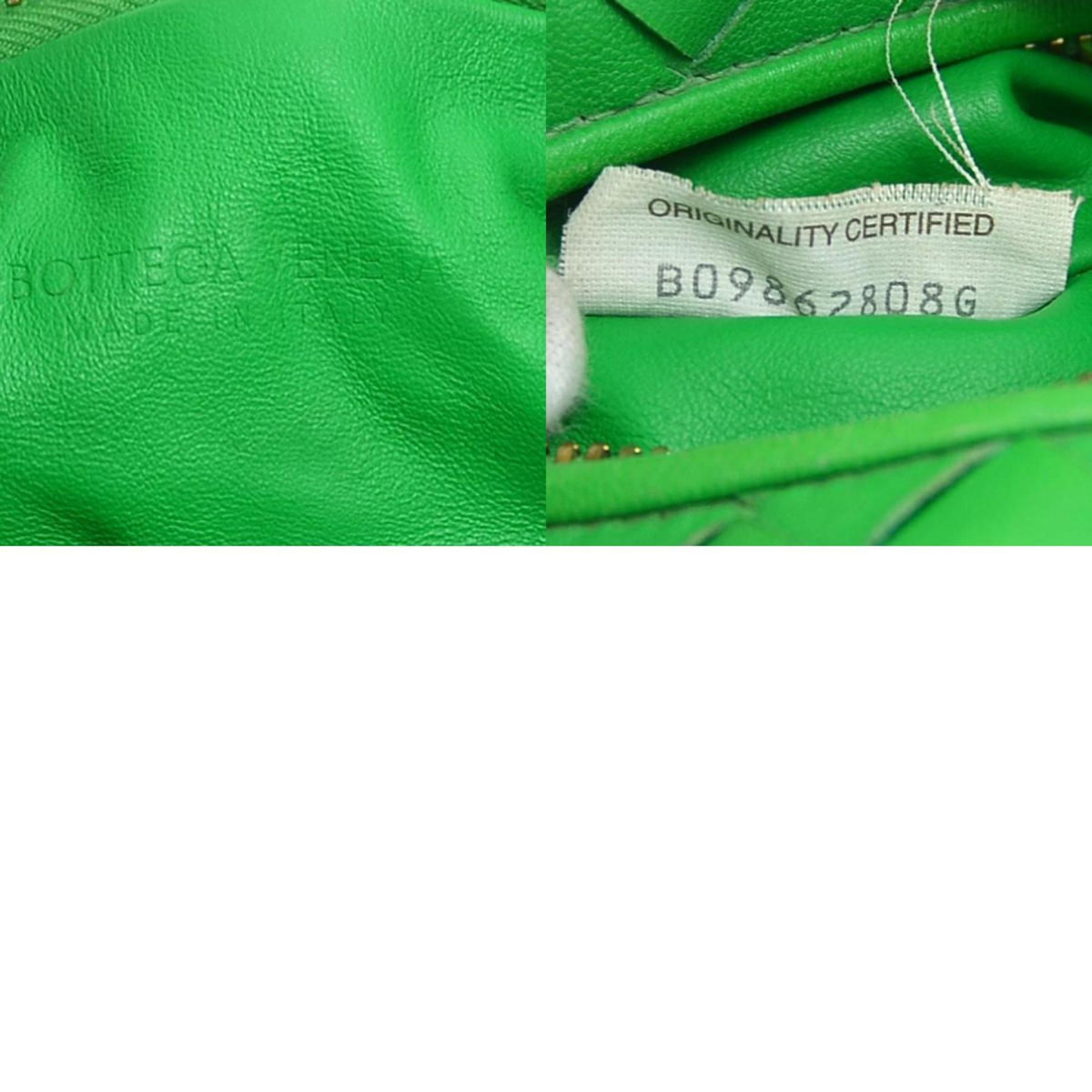 Bottega Veneta Green Leather Handbag (Pre-Owned)