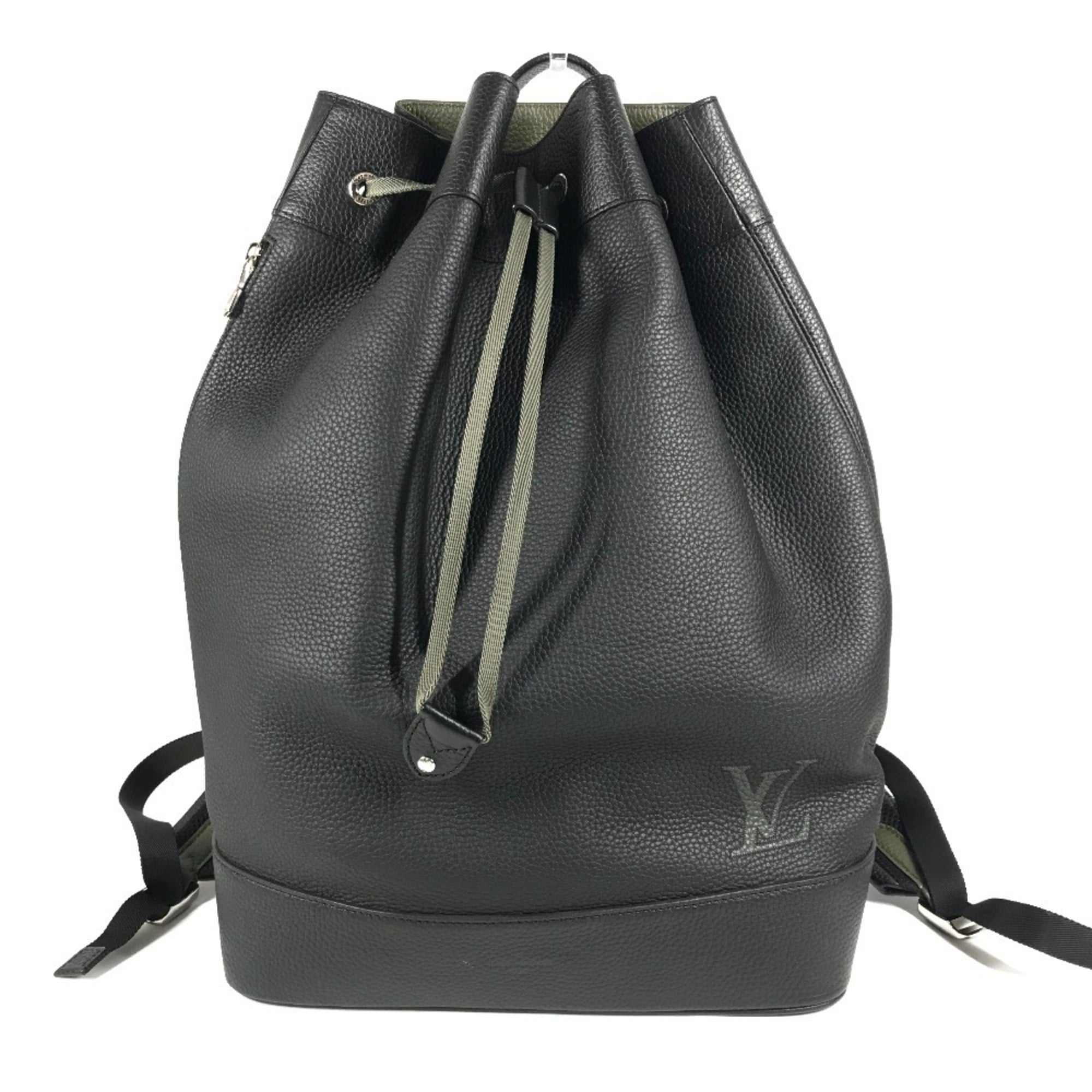 Louis Vuitton Black Khaki Backpack (Pre-Owned)