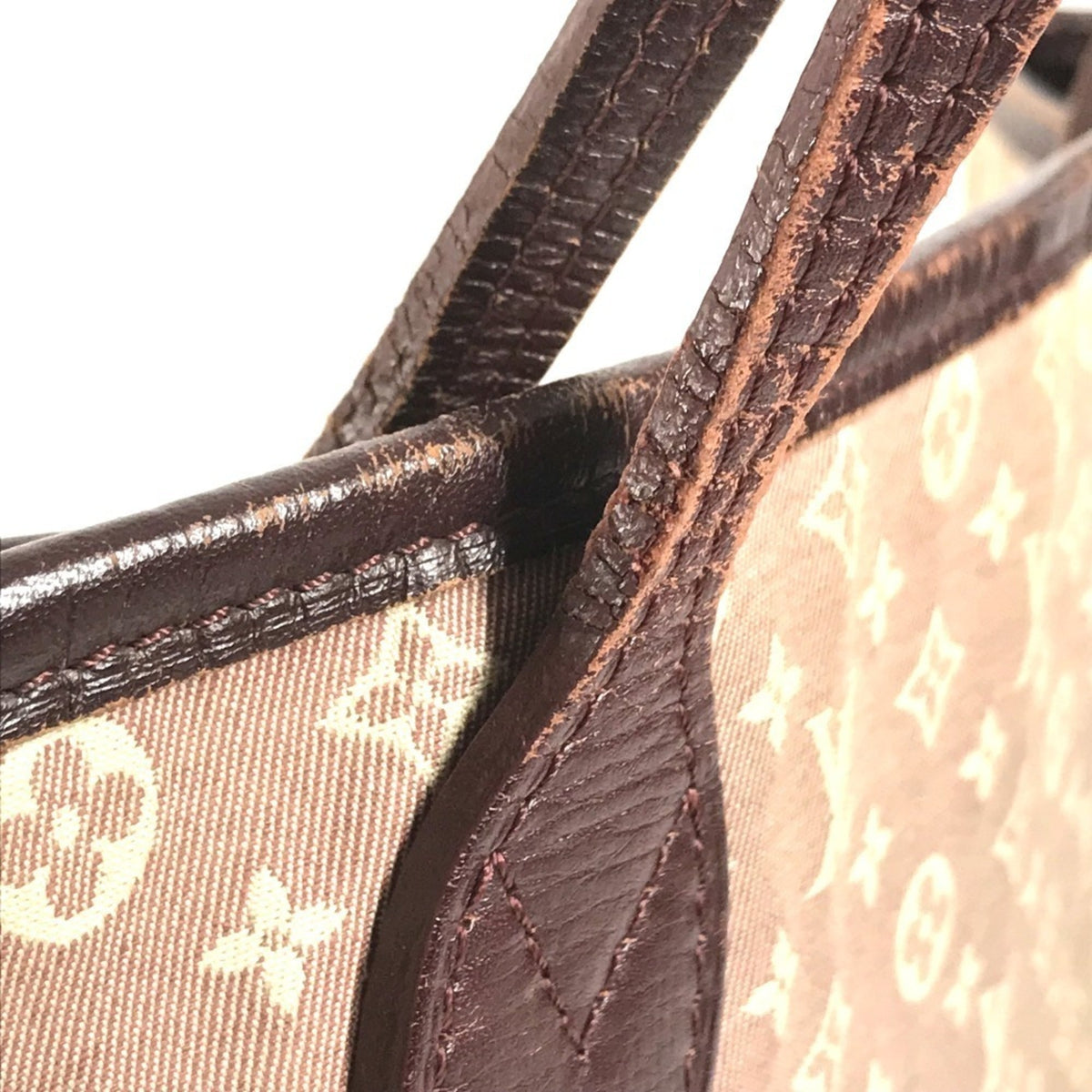 Louis Vuitton Red Color Sepia Monogram Idylle Shoulder Bag Tote Bag (Pre-Owned)