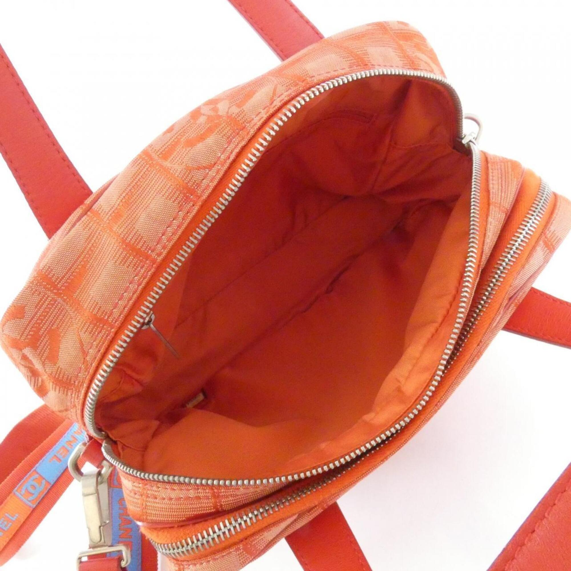 Chanel Red Color Nylon Handbag (Pre-Owned)