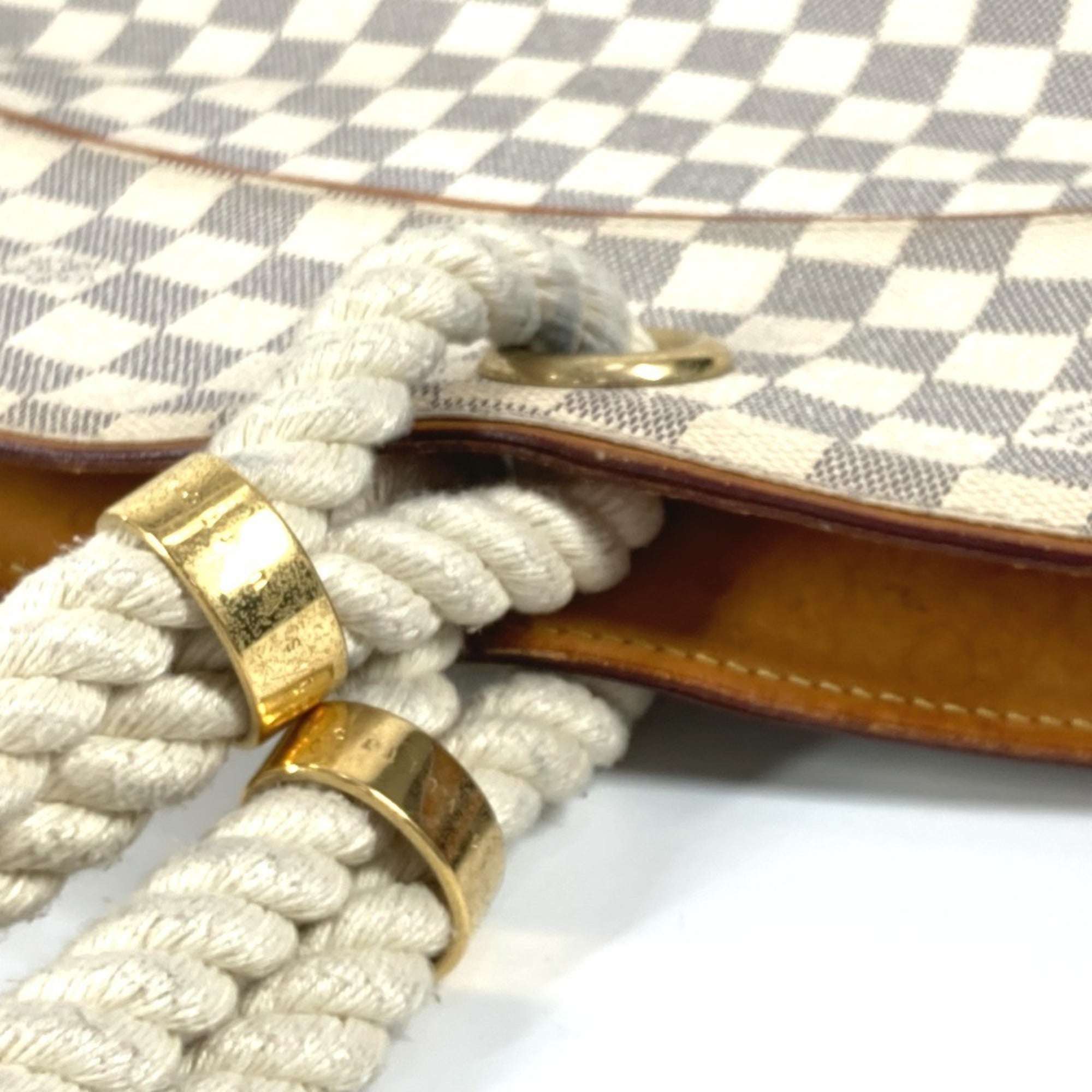Louis Vuitton White Damier Azur Shoulder Bag Tote Bag (Pre-Owned)