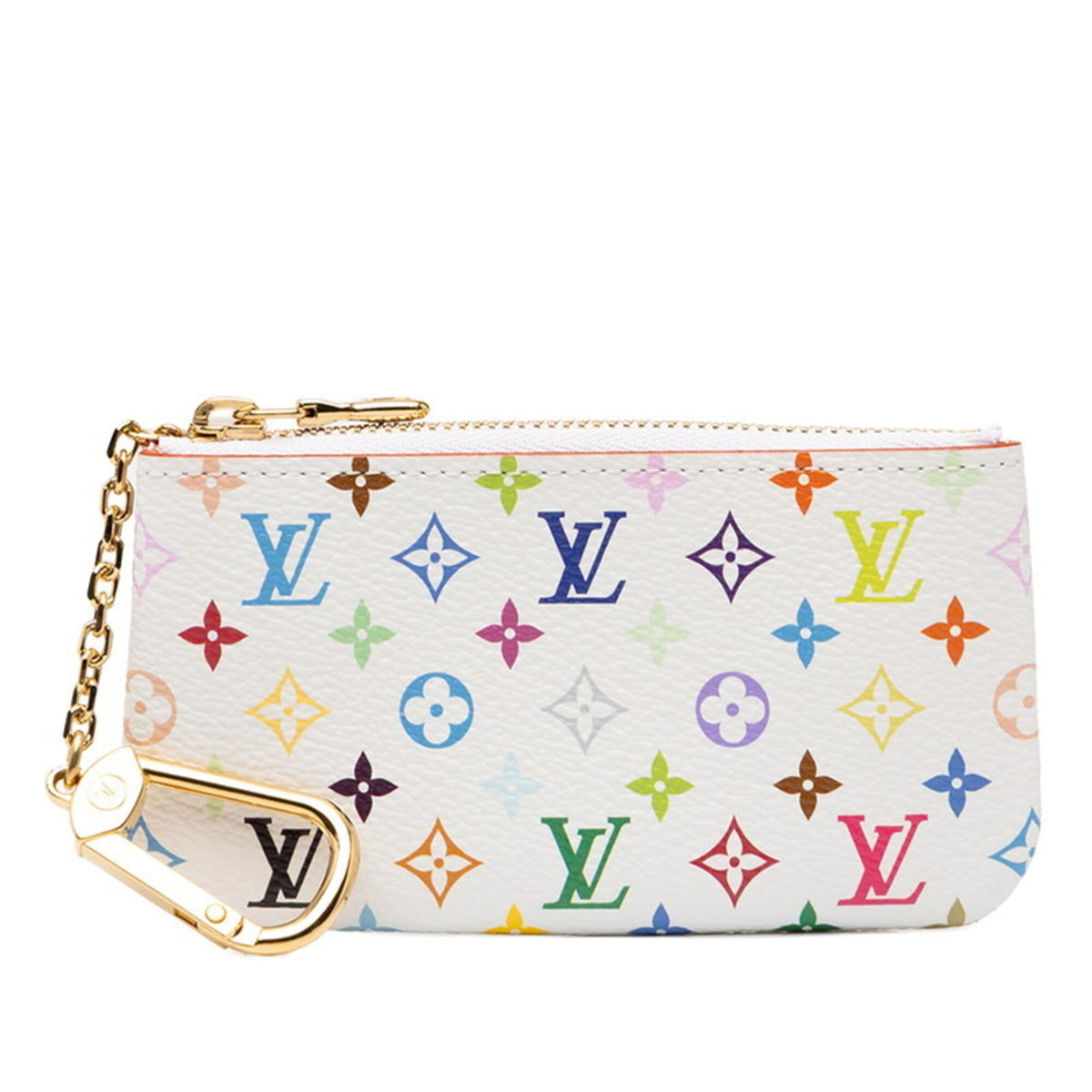 Louis Vuitton Multi-Color White Pvc Leather Handbag Pouch (Pre-Owned)