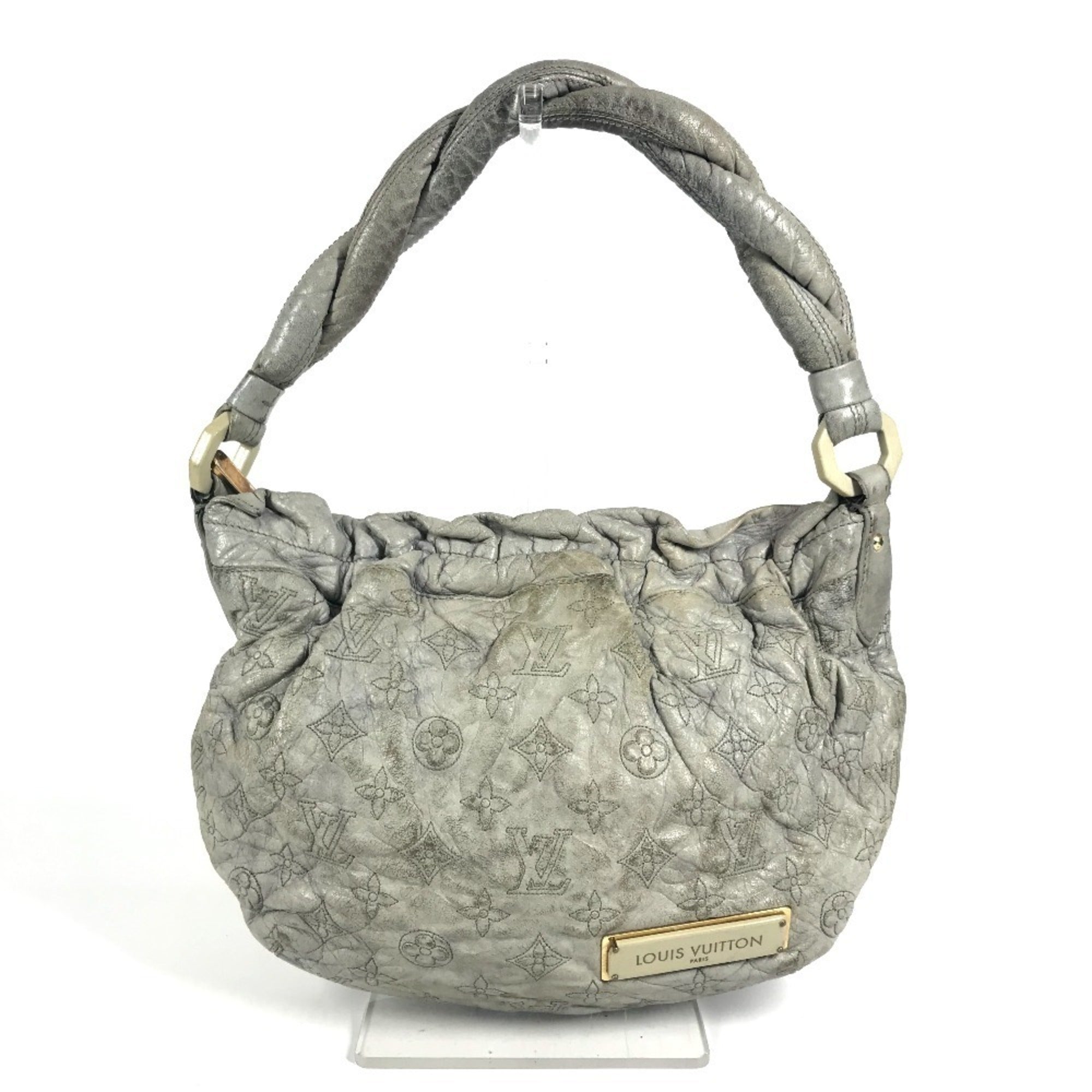 Louis Vuitton Monogram Olympe Ecru Galle Gray Leather Handbag Shoulder Bag (Pre-Owned)