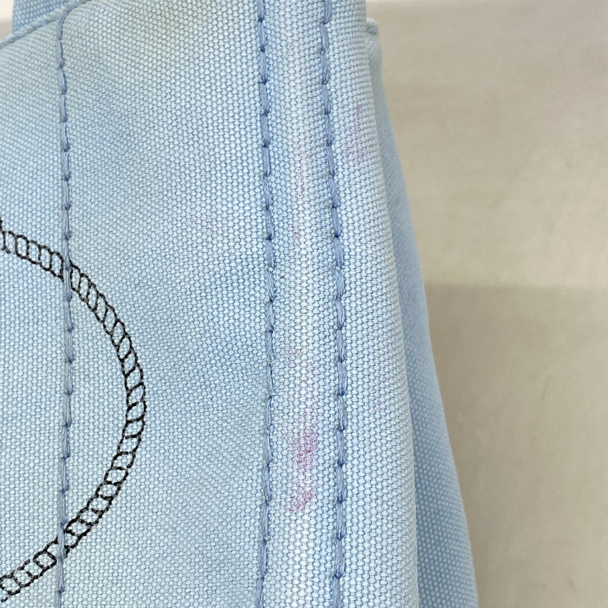 Prada Gold Canvas Tote Bag (Pre-Owned)