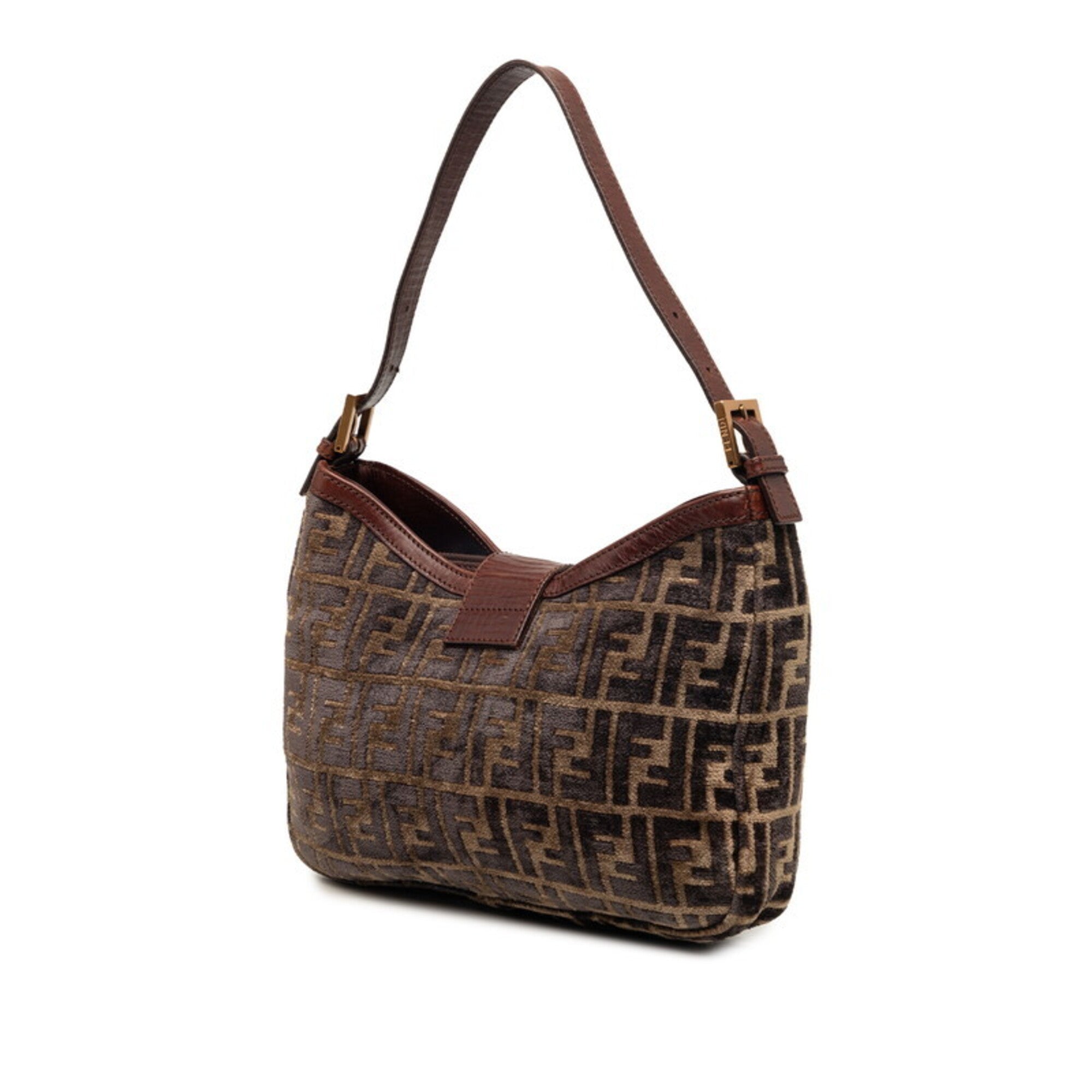 Fendi Brown Leather Shoulder Bag (Pre-Owned)