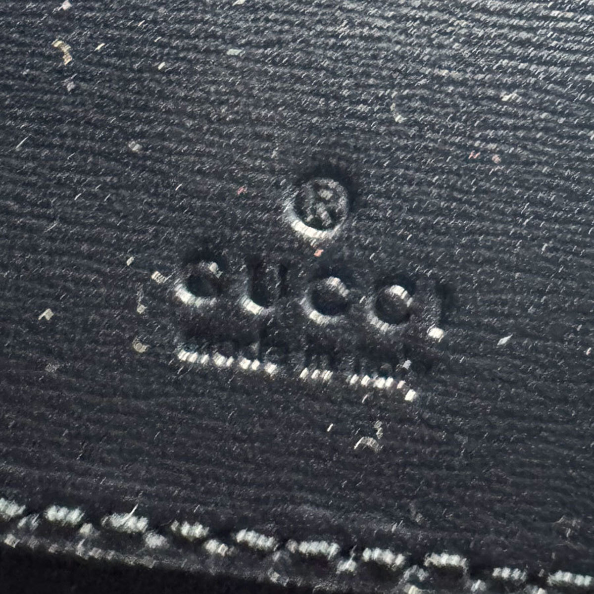 Gucci Navy Red Color Gg Canvas Leather Shoulder Bag (Pre-Owned)