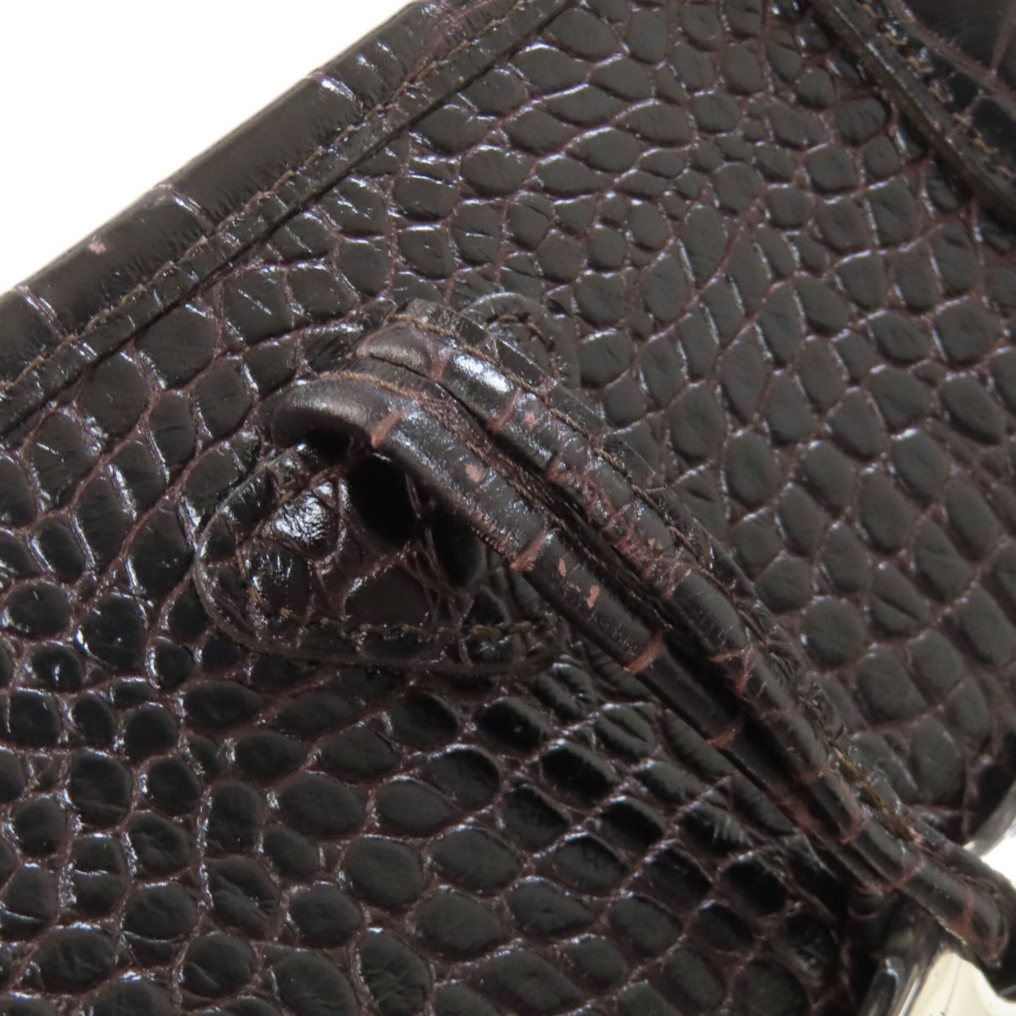 Longchamp Dark Brown Leather Tote Bag (Pre-Owned)