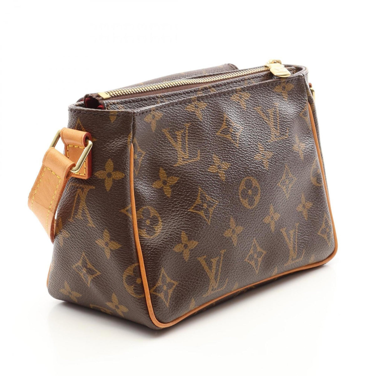 Louis Vuitton Brown Monogram Coated Canvas Leather Handbag Shoulder Bag (Pre-Owned)
