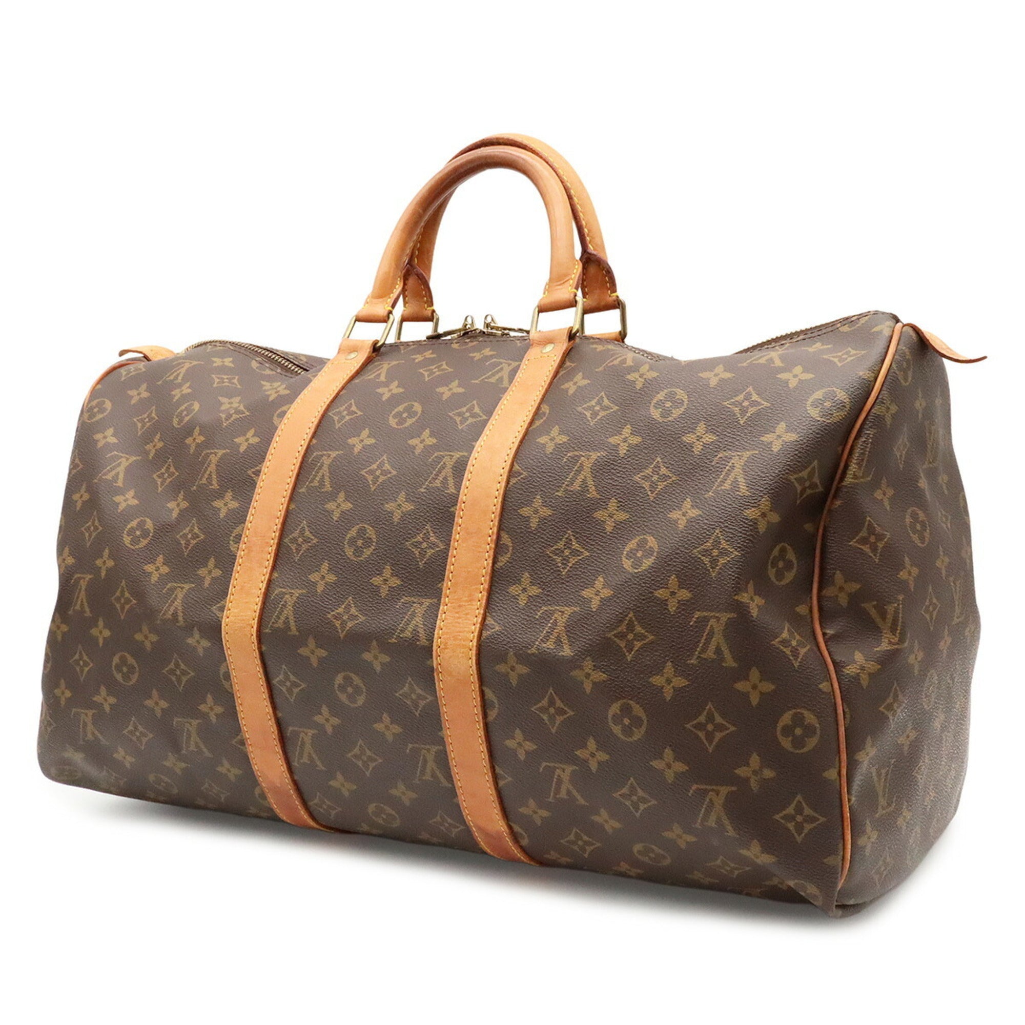 Louis Vuitton Brown Monogram Boston Bag Handbag (Pre-Owned)
