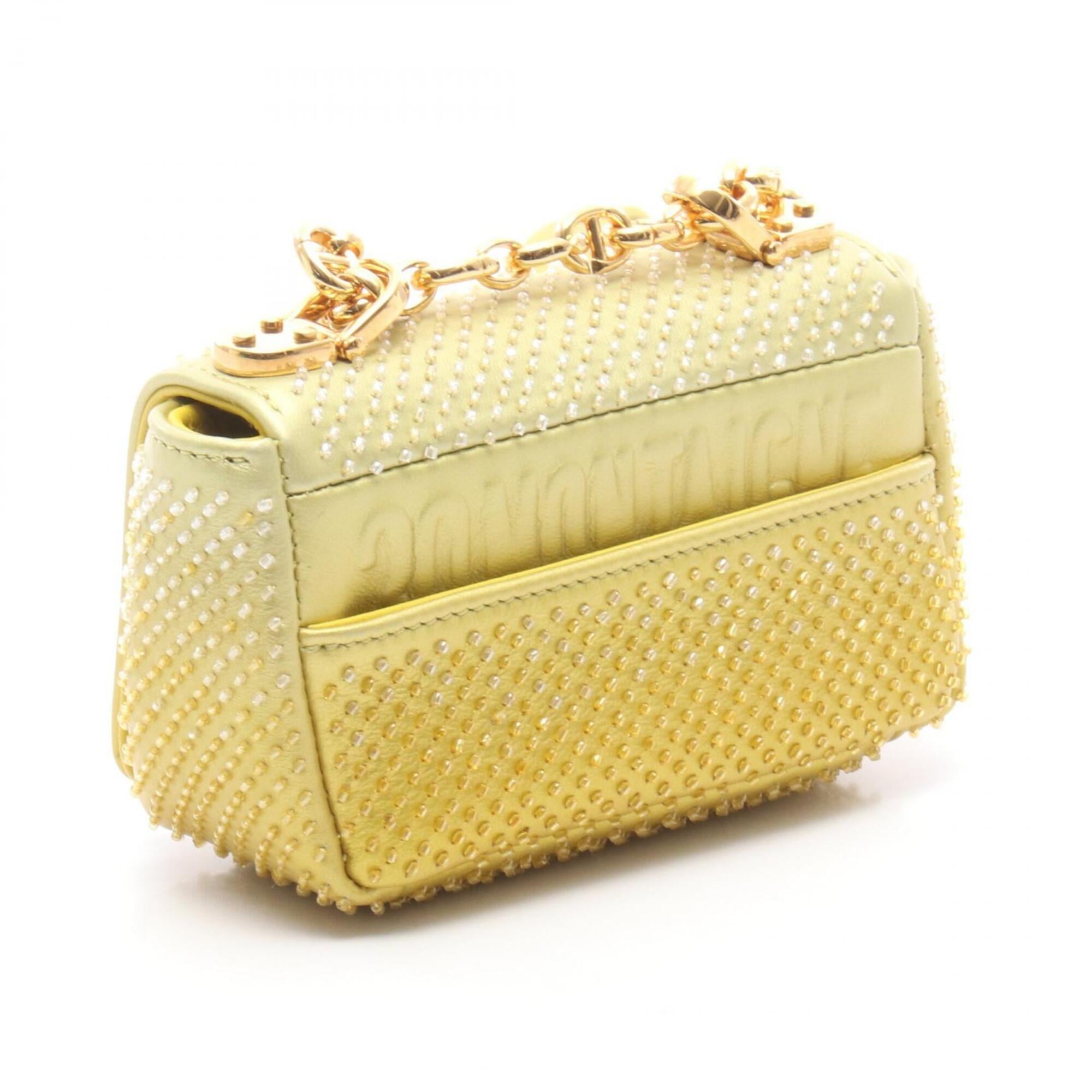 Christian Dior Yellow Leather Handbag Shoulder Bag (Pre-Owned)