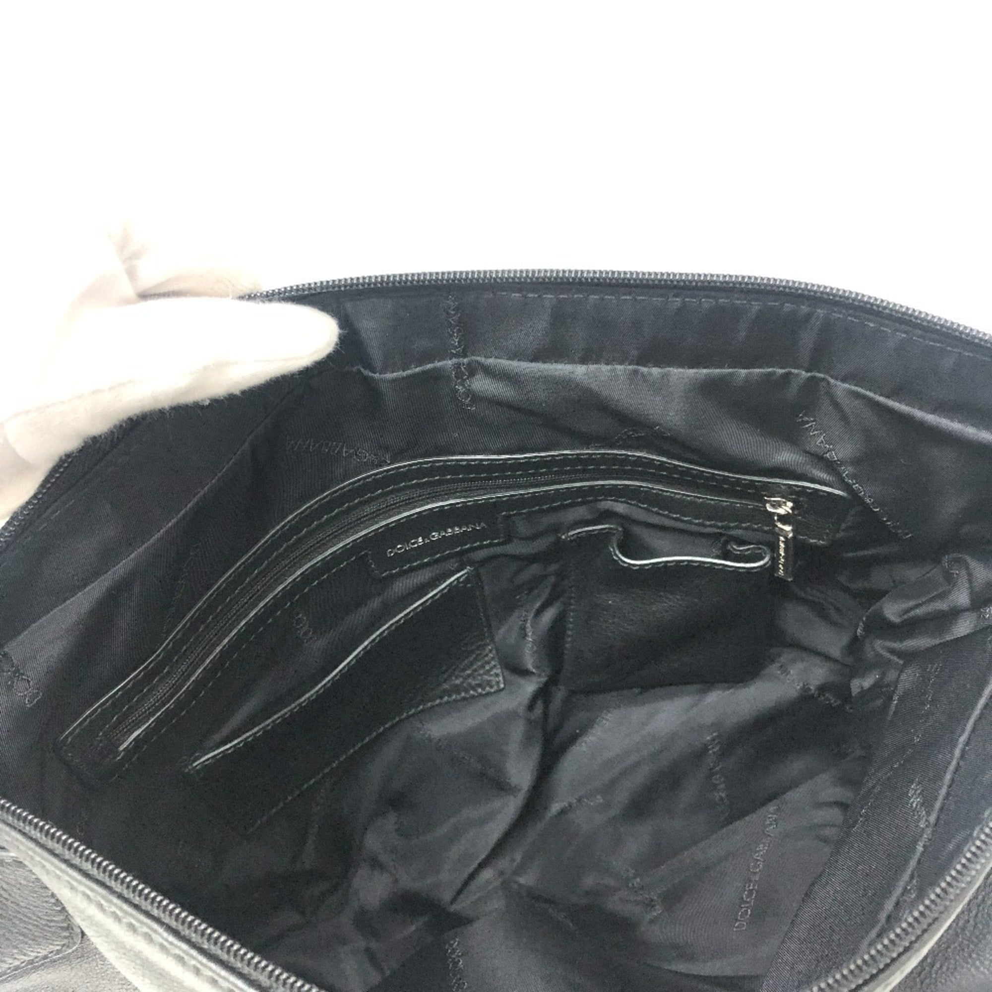Dolce & Gabbana Black Leather Shoulder Bag (Pre-Owned)