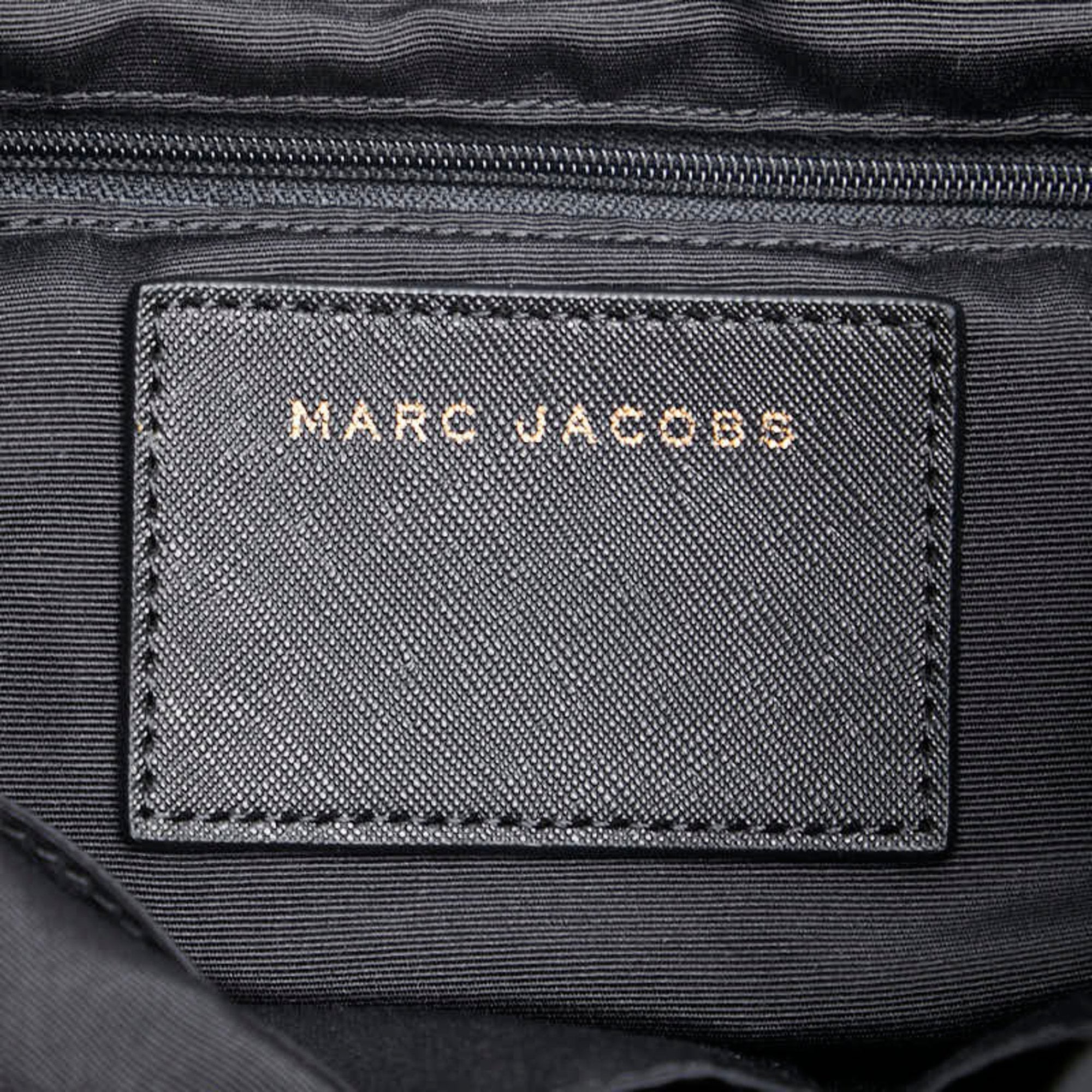 Marc By Marc Jacobs Black Gold Nylon Leather Backpack (Pre-Owned)