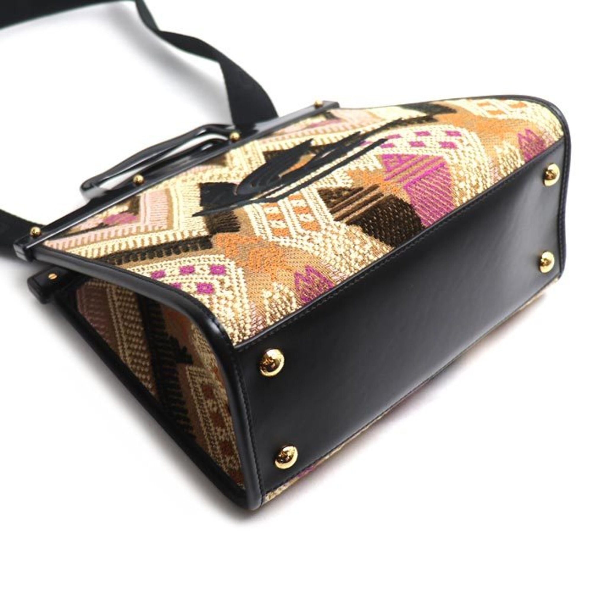 Etro Multi-Color Jacquard Plastic Shoulder Bag (Pre-Owned)