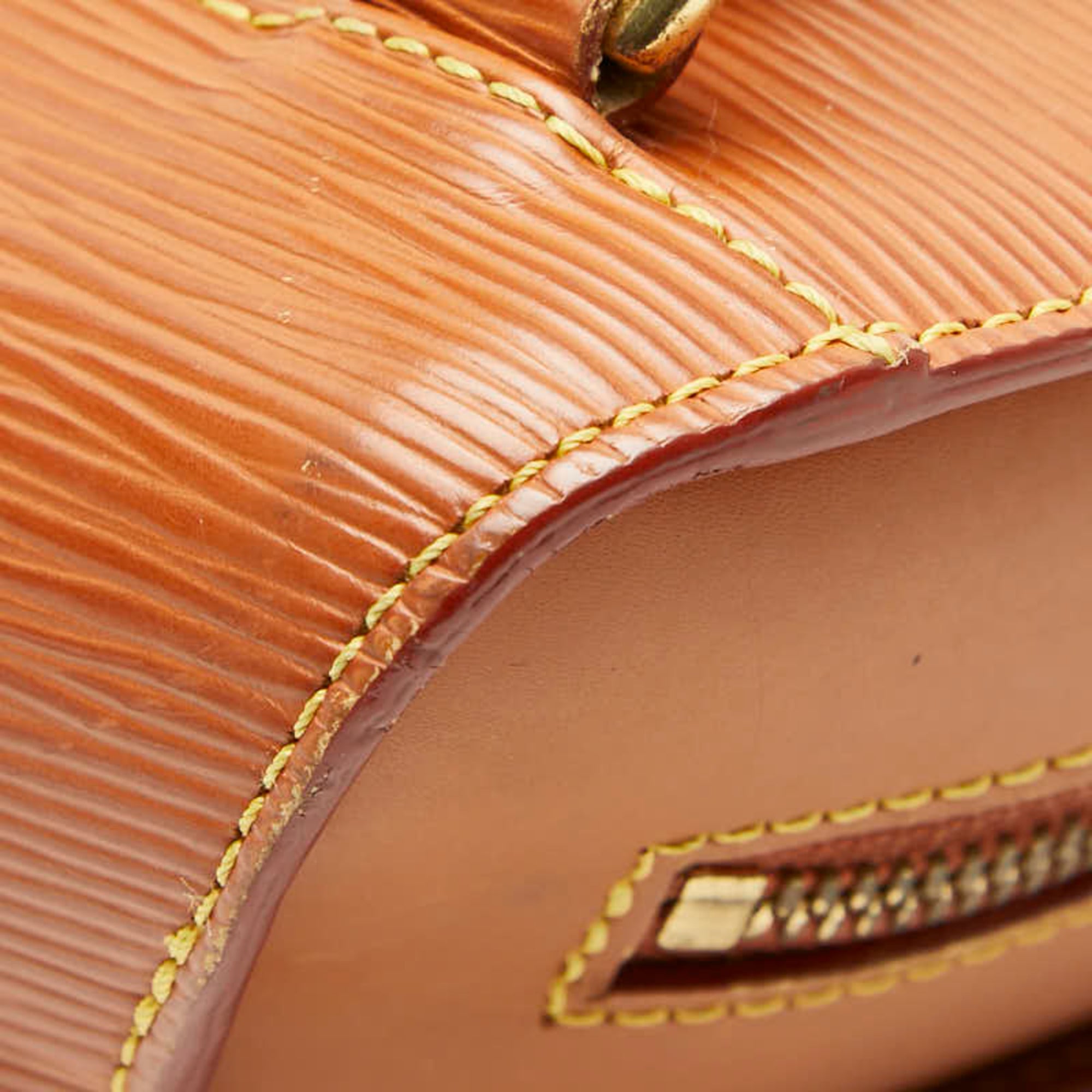 Louis Vuitton Brown Gold Cipango Leather Backpack Beach Bag (Pre-Owned)