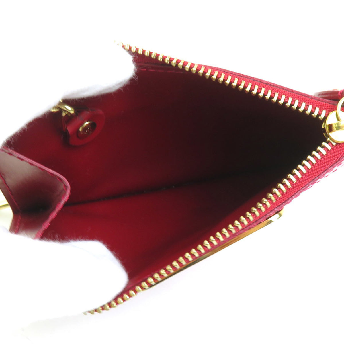 Louis Vuitton Dark Red Patent Leather Pochette (Pre-Owned)