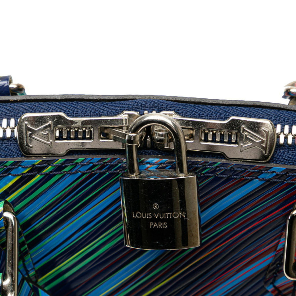 Louis Vuitton Blue Multi-Color Leather Handbag Shoulder Bag (Pre-Owned)