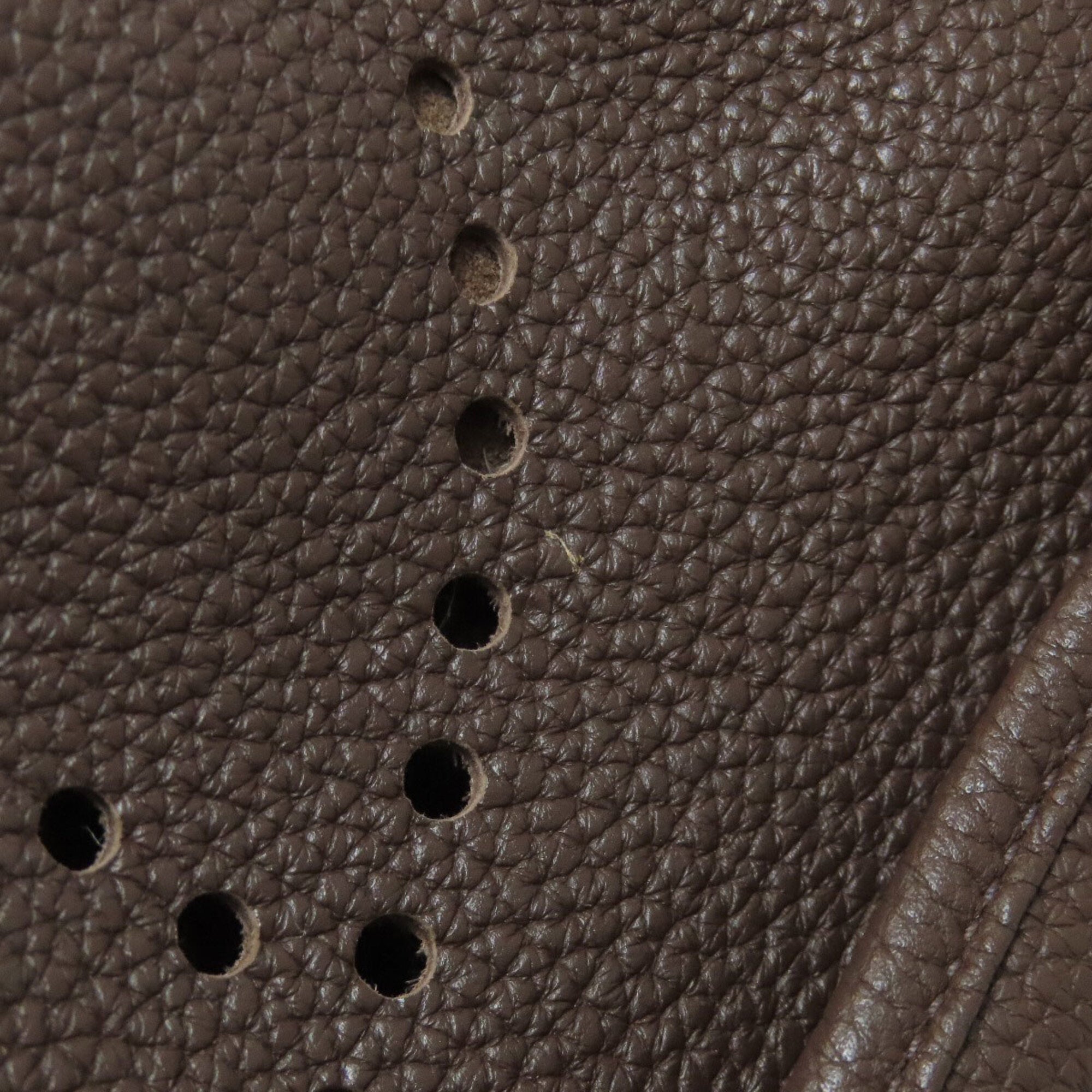 Hermes Dark Brown Taurillon Clemence Leather Shoulder Bag (Pre-Owned)