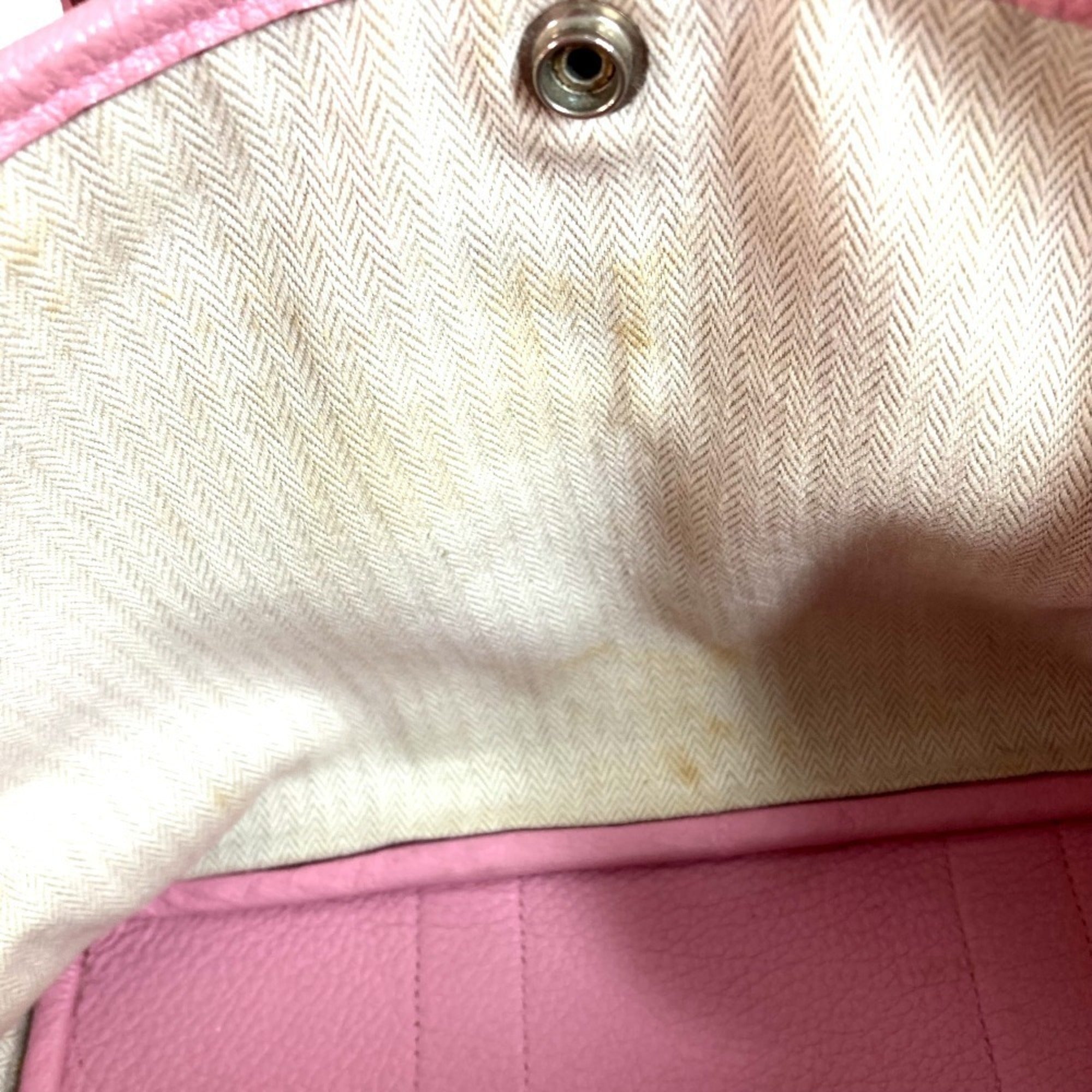 Hermes Garden Pink Rose Confetti Negonda Leather Handbag Tote Bag (Pre-Owned)