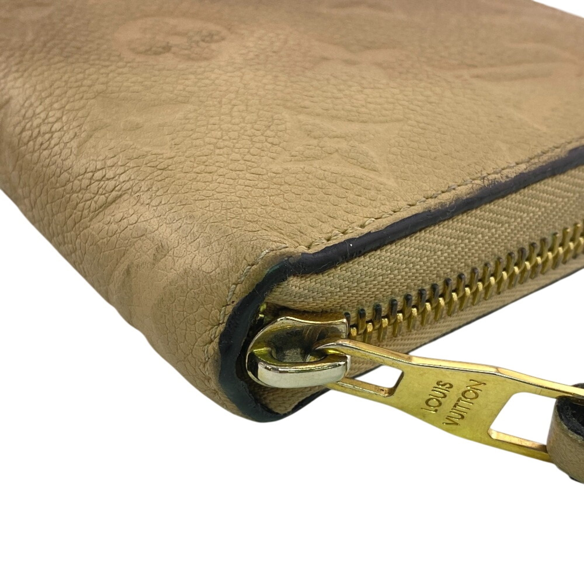 Louis Vuitton Monogram Empreinte Beige Beige Gold Monogram Empreinte Leather Long Wallet (Bi-Fold) (Pre-Owned)