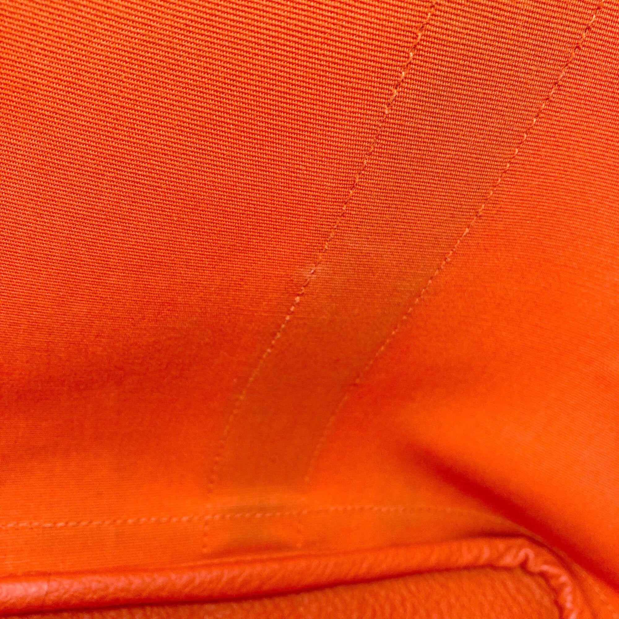 Hermes Orange Toile Officier Tote Bag (Pre-Owned)