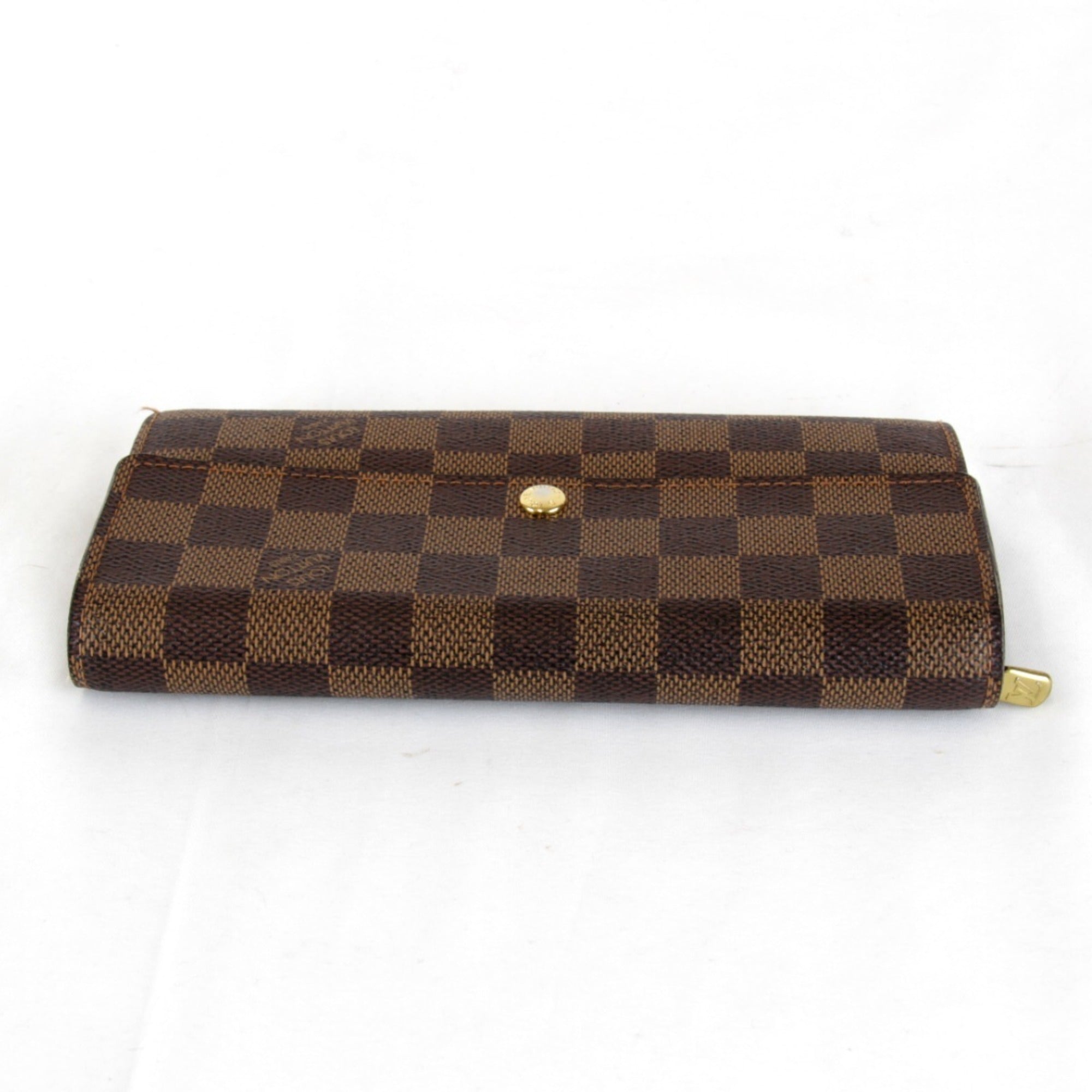 Louis Vuitton Brown Damier Canvas Long Wallet (Bi-Fold) (Pre-Owned)