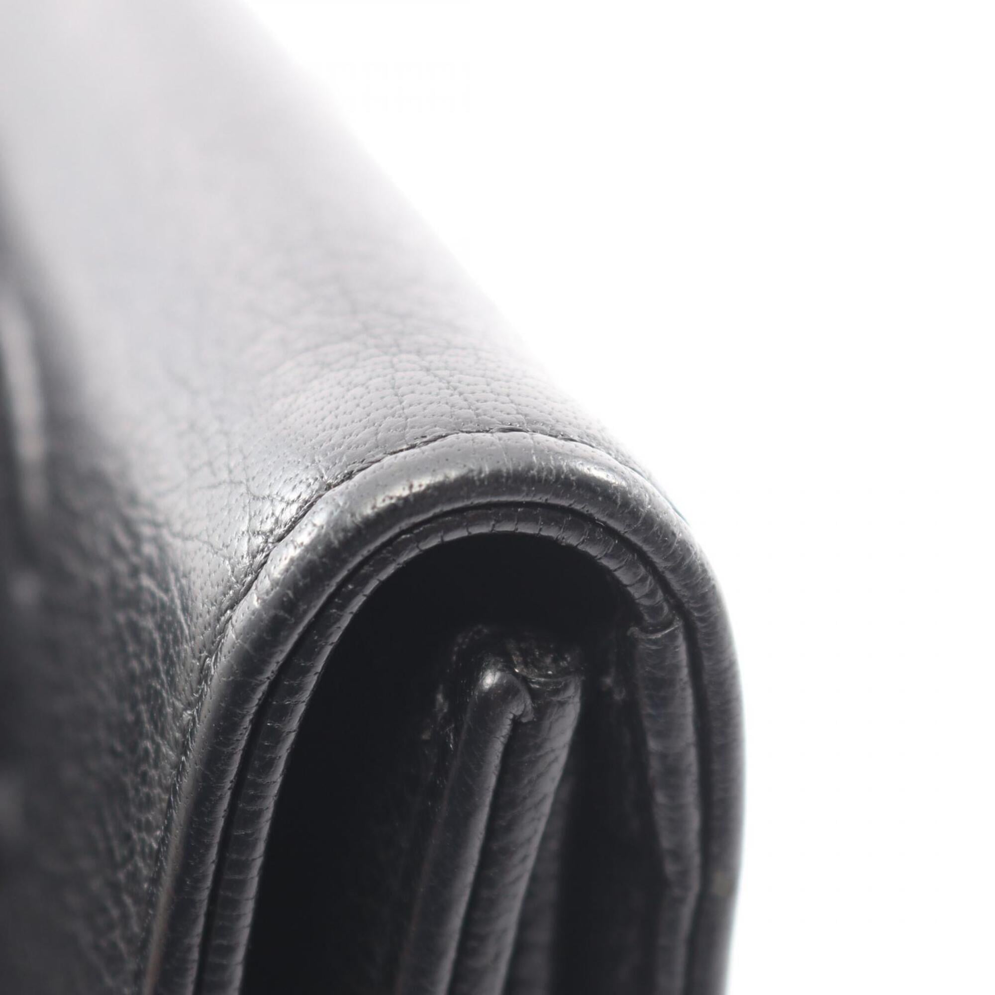Chanel Black Leather Coin Purse/Coin Case (Pre-Owned)